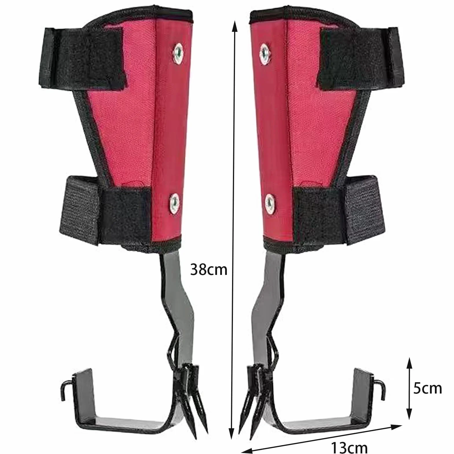GAOXIAO Griffe Elagage Arbre Professionnel, Crampons Arboriste Outil Grimpe Acier Robuste Sangles Réglables