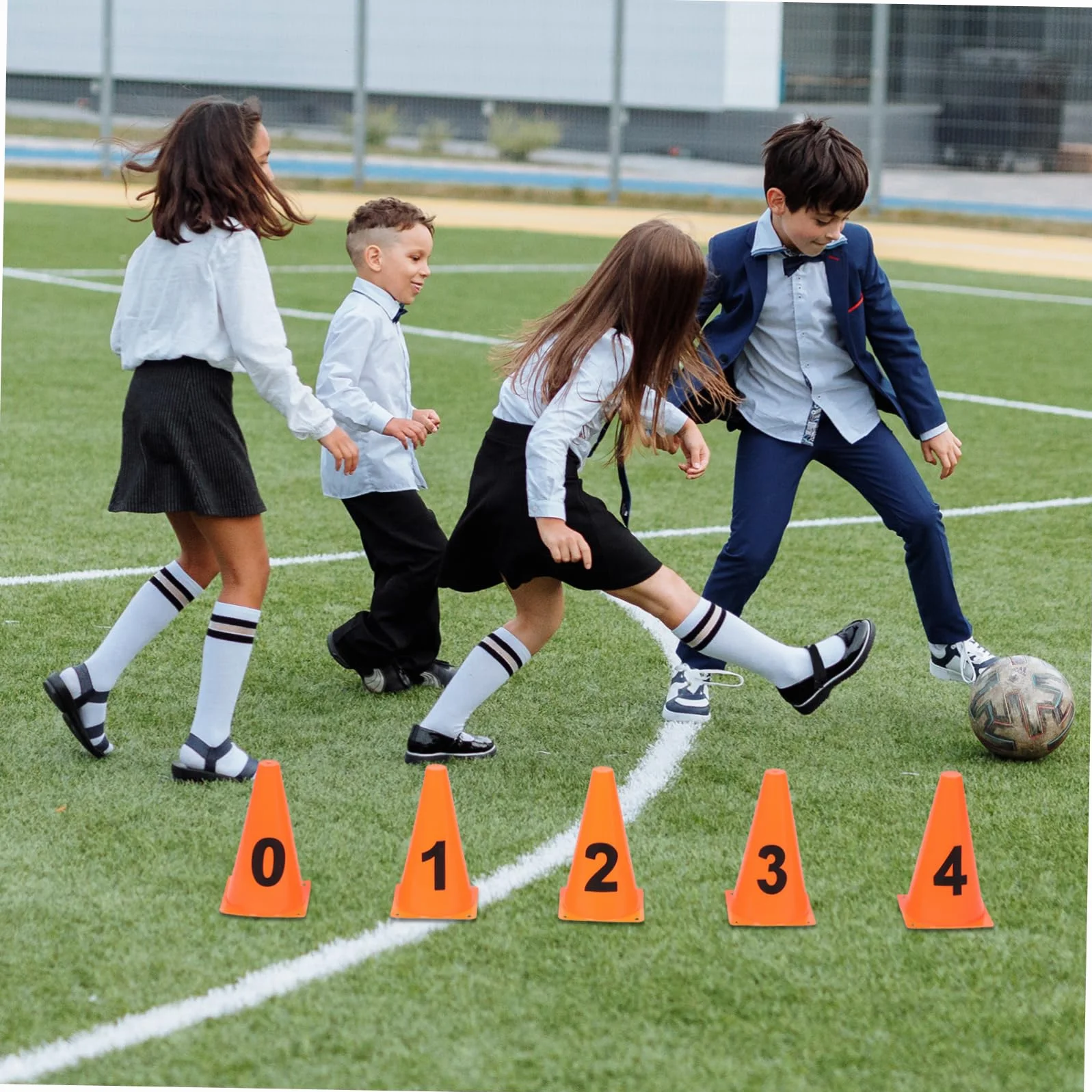 Cônes Numérotés Lot de 10 Plastique Entraînement Football UPKOCH