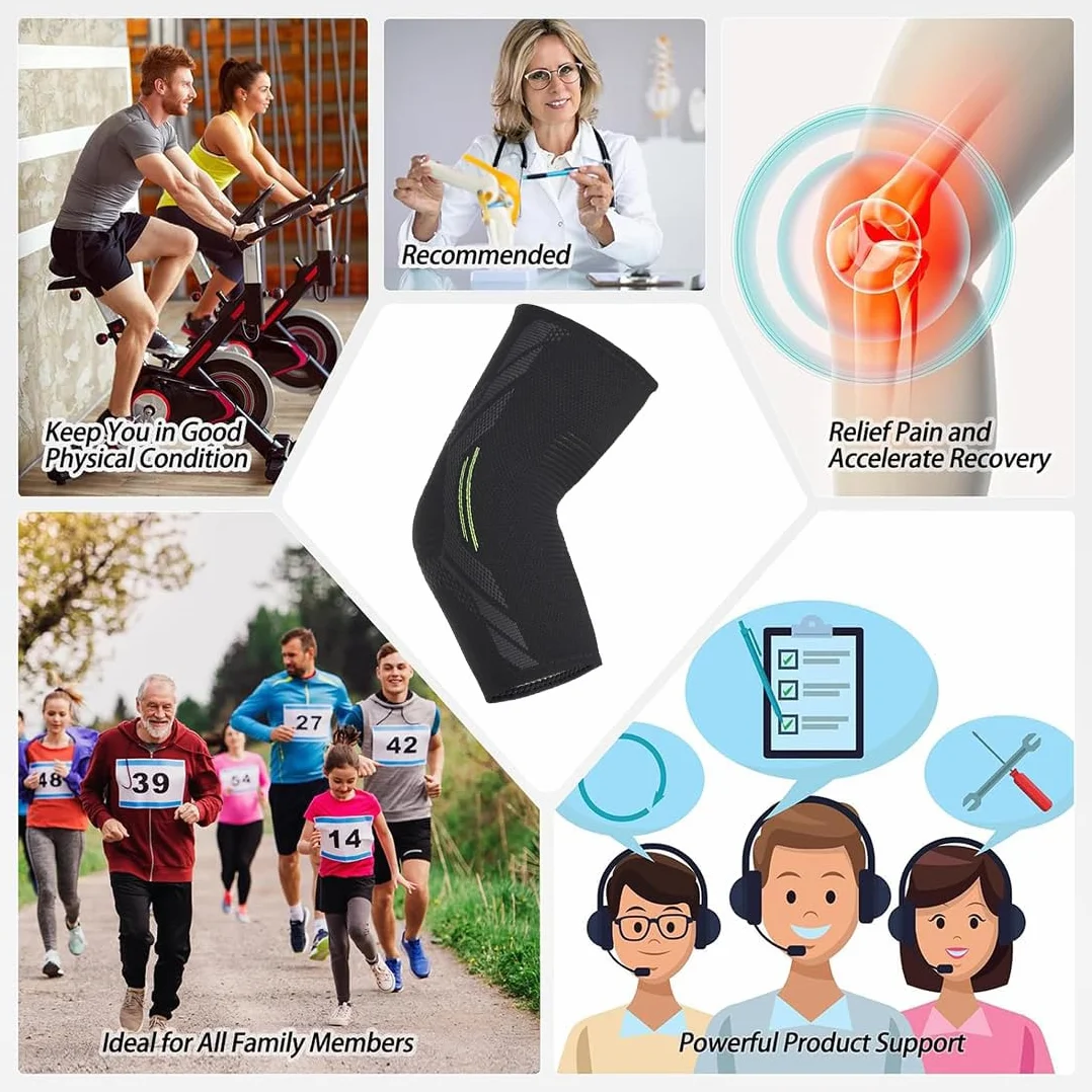 Coudière De Compression Sportive Pour Tennis, Gym, Crossfit Et Golf