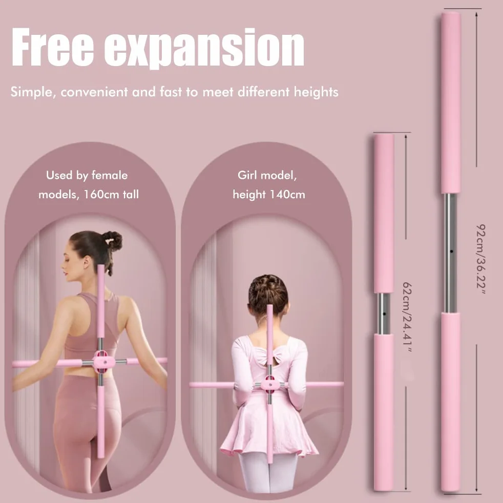 Bâtons De Yoga 2pcs Poteau De Yoga pour Correction De Postures Pilates Stick Outil D'étirement