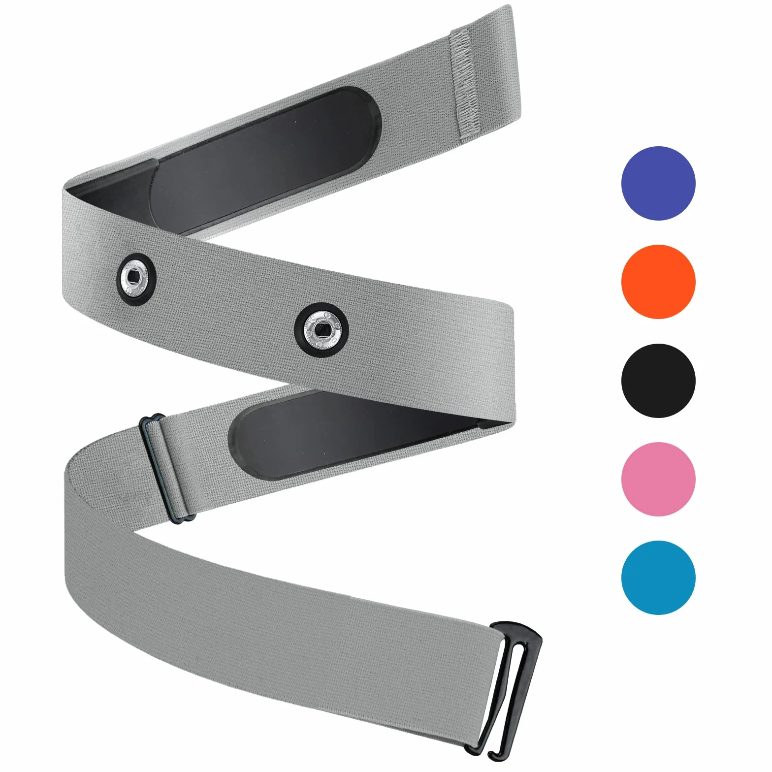 Ceinture Cardio de Remplacement Élastique Sangle de Poitrine pour Garmin, Wahoo Moniteur de Fréquence Cardiaque (Gris)