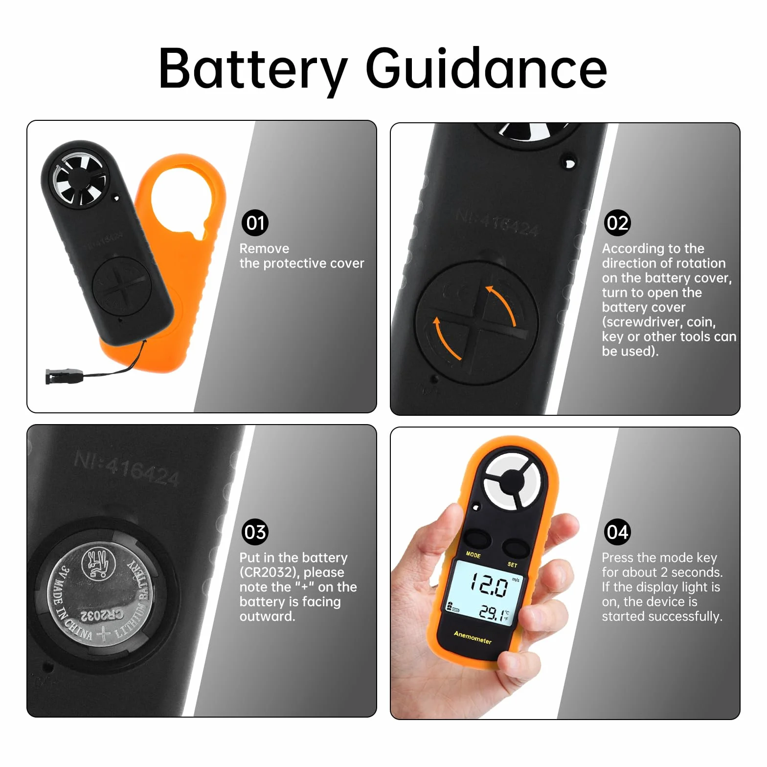 Anémomètre Portable Numérique Haute Précision avec Écran LCD pour Météorologie, Pêche, Cerf-volant