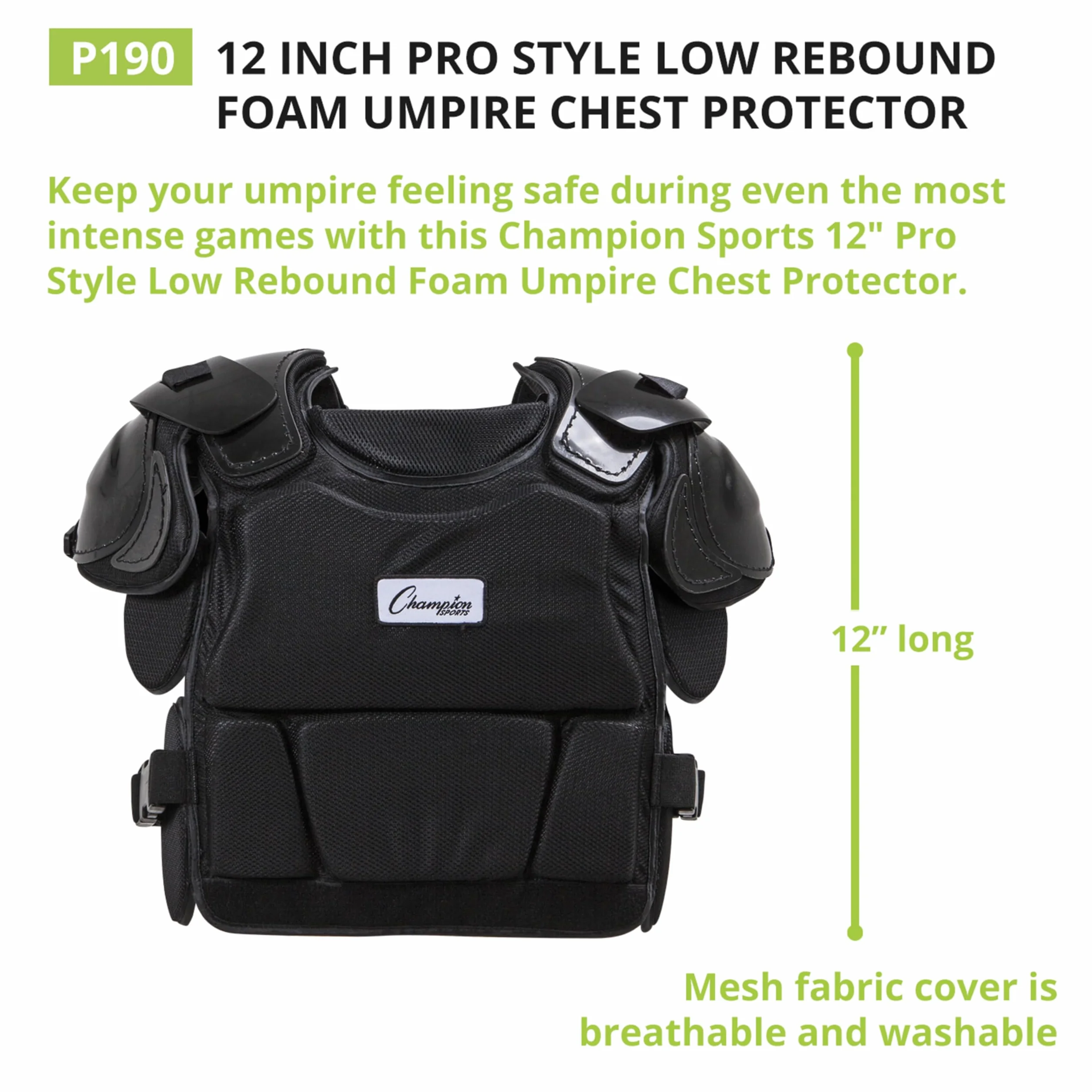 Champion Sports Pro Style Faible Rebond en Mousse Arbitre de Coffre Protection