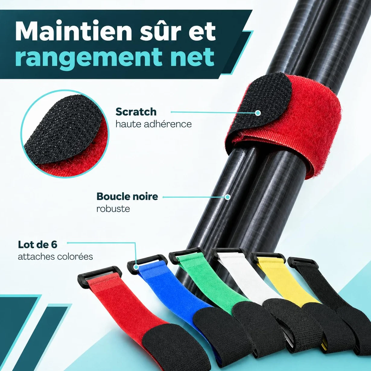 Lot de 6 Scratch pour Canne à Pêche - Transport et Stockage Sécurisé