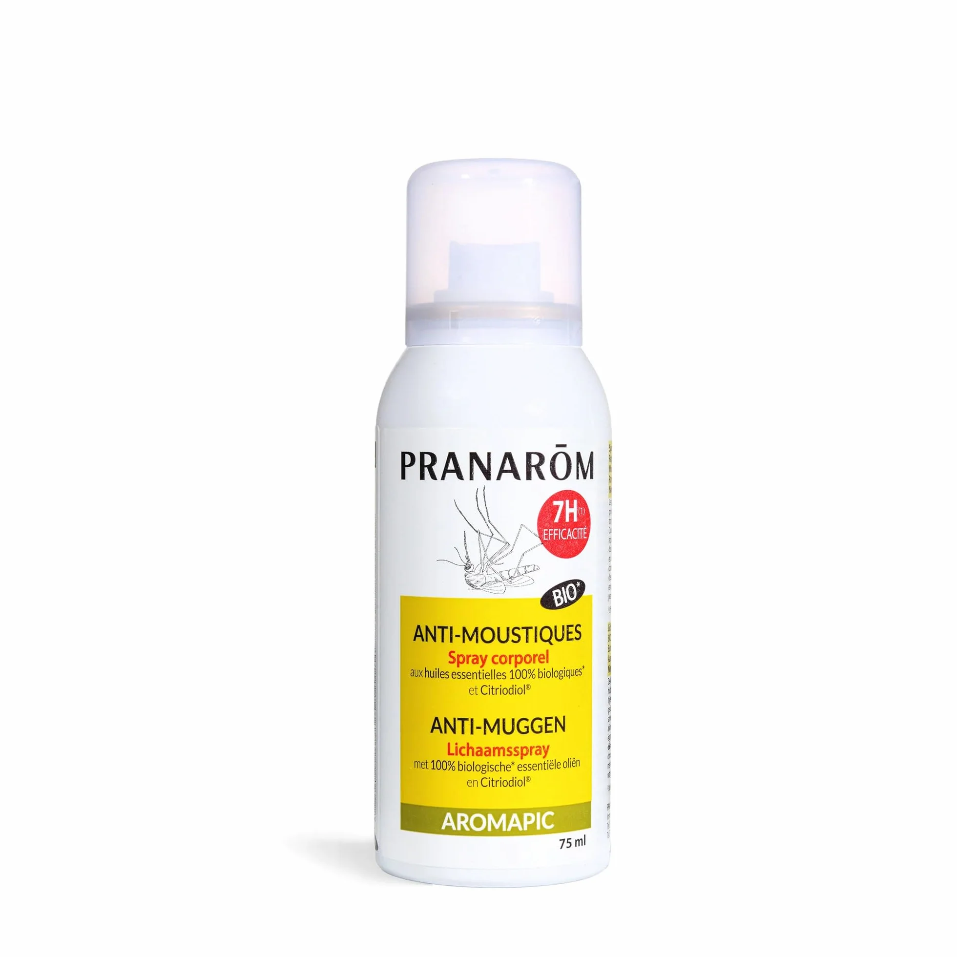 Pranarôm Aromapic Spray Corps Anti-Moustique Bio 75 ml Huiles Essentielles Naturelles