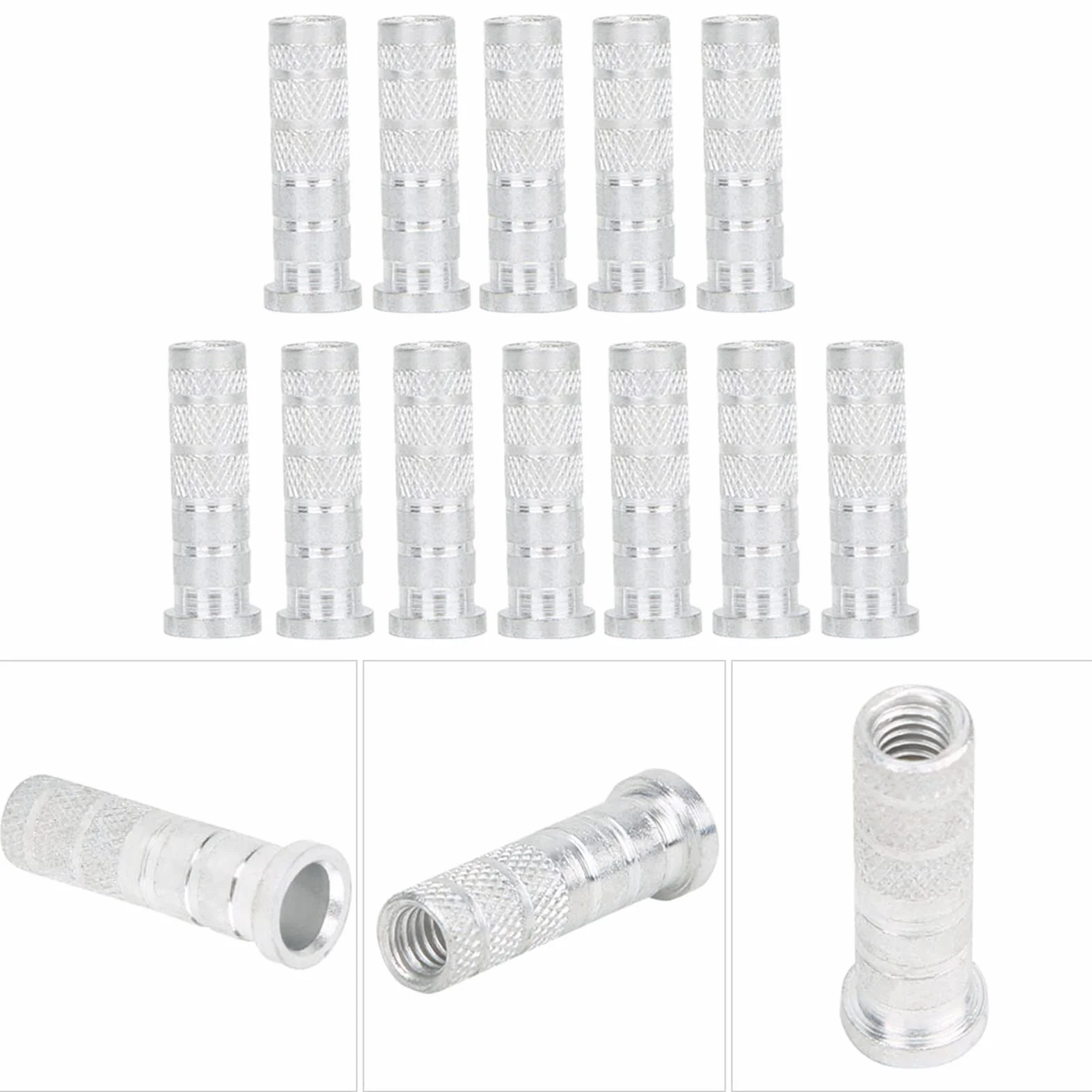 Cocoarm Lot de 12 flèches en aluminium pour tir à l'arc - 6,2 mm diamètre - Inserts et pointe