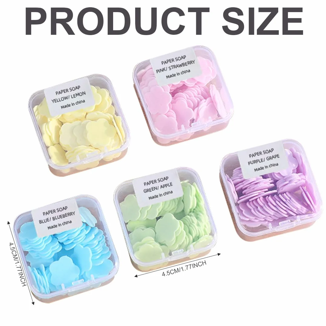 Savon jetable en Flocons Mini Savon de Voyage GXGM 5 boîtes 70-80 Pains