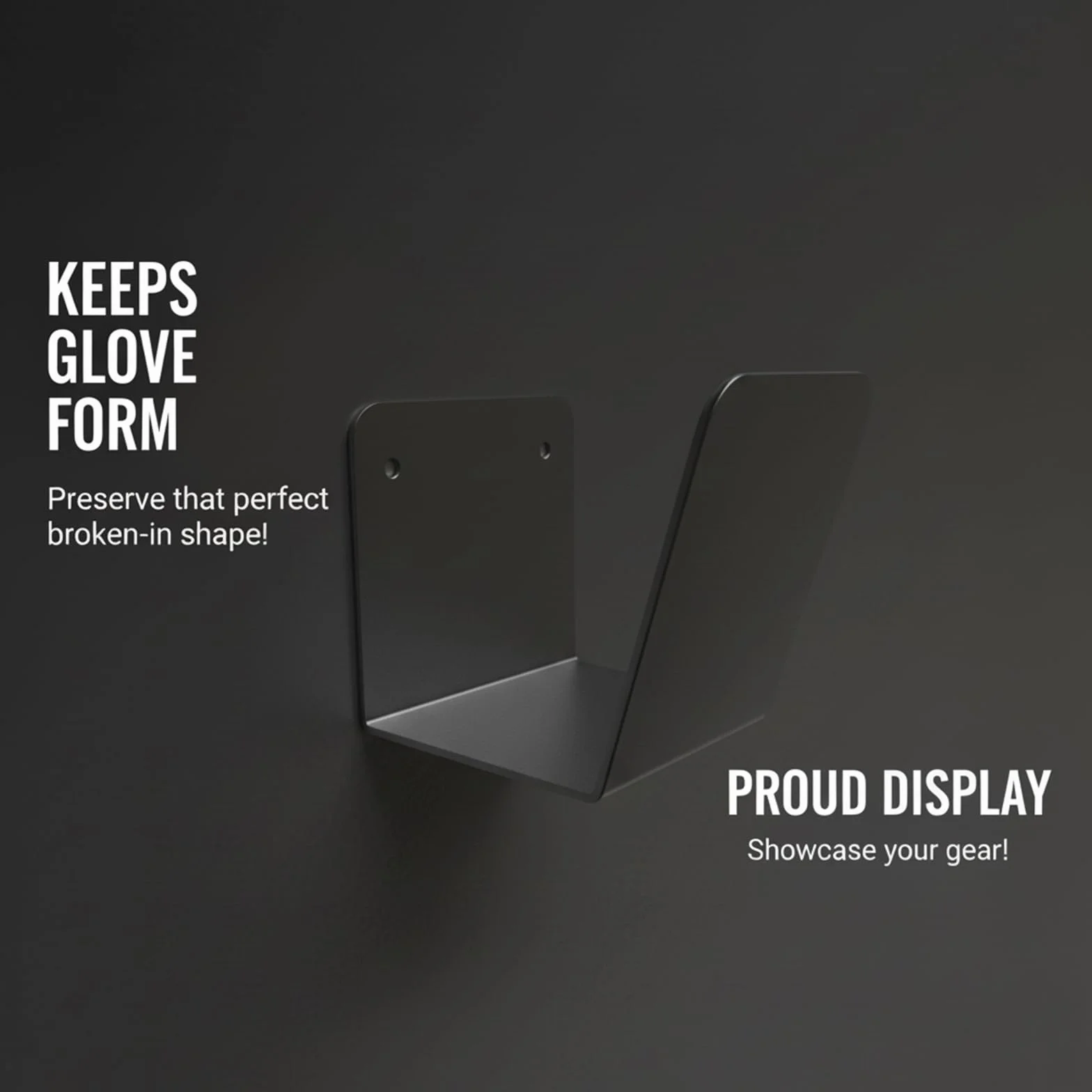 Lot de 2 supports muraux métal pour gants de baseball flottant invisible rangement peu encombrant