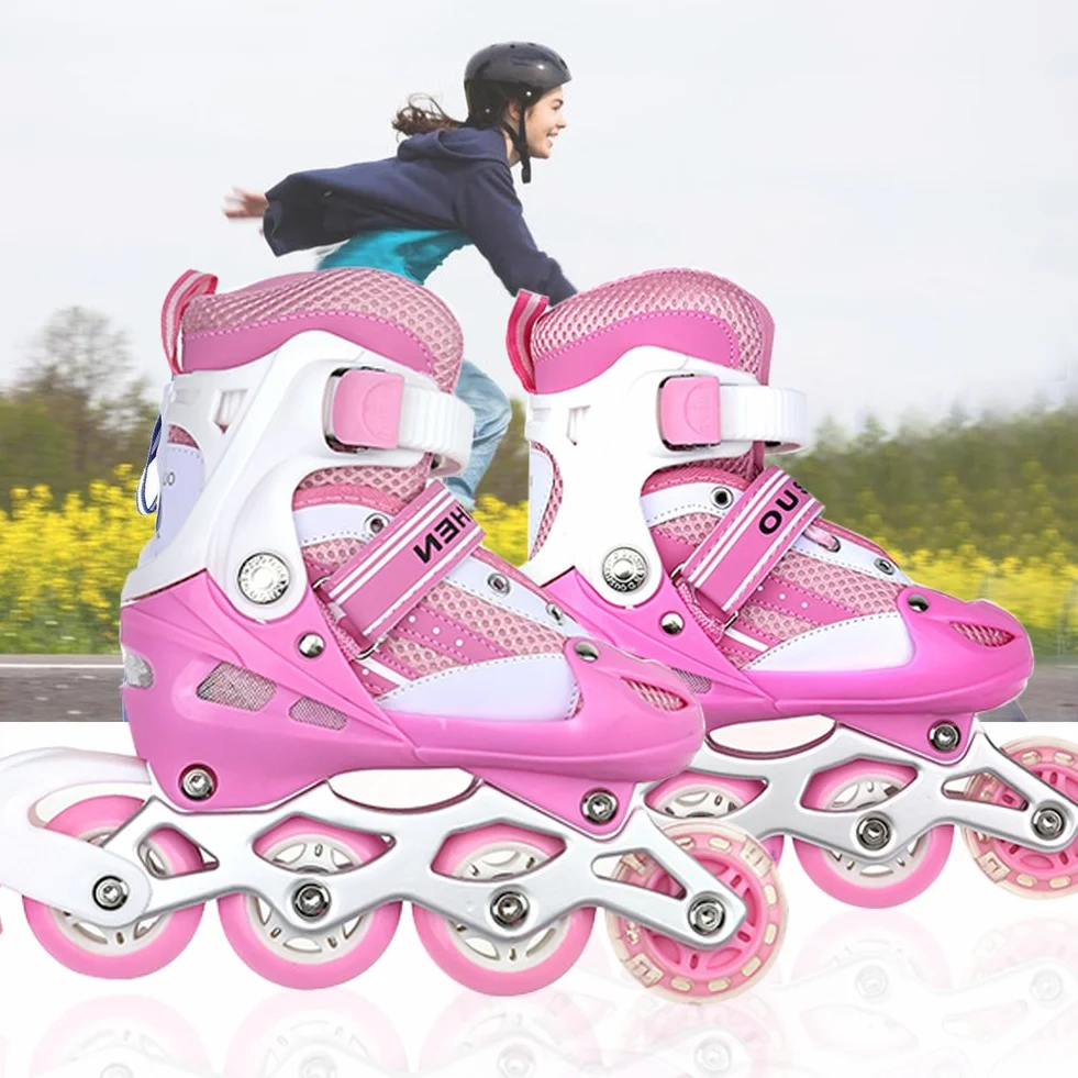 Patin à roulettes 3 en 1 réglables Roller Enfant Fille Garçon Femme