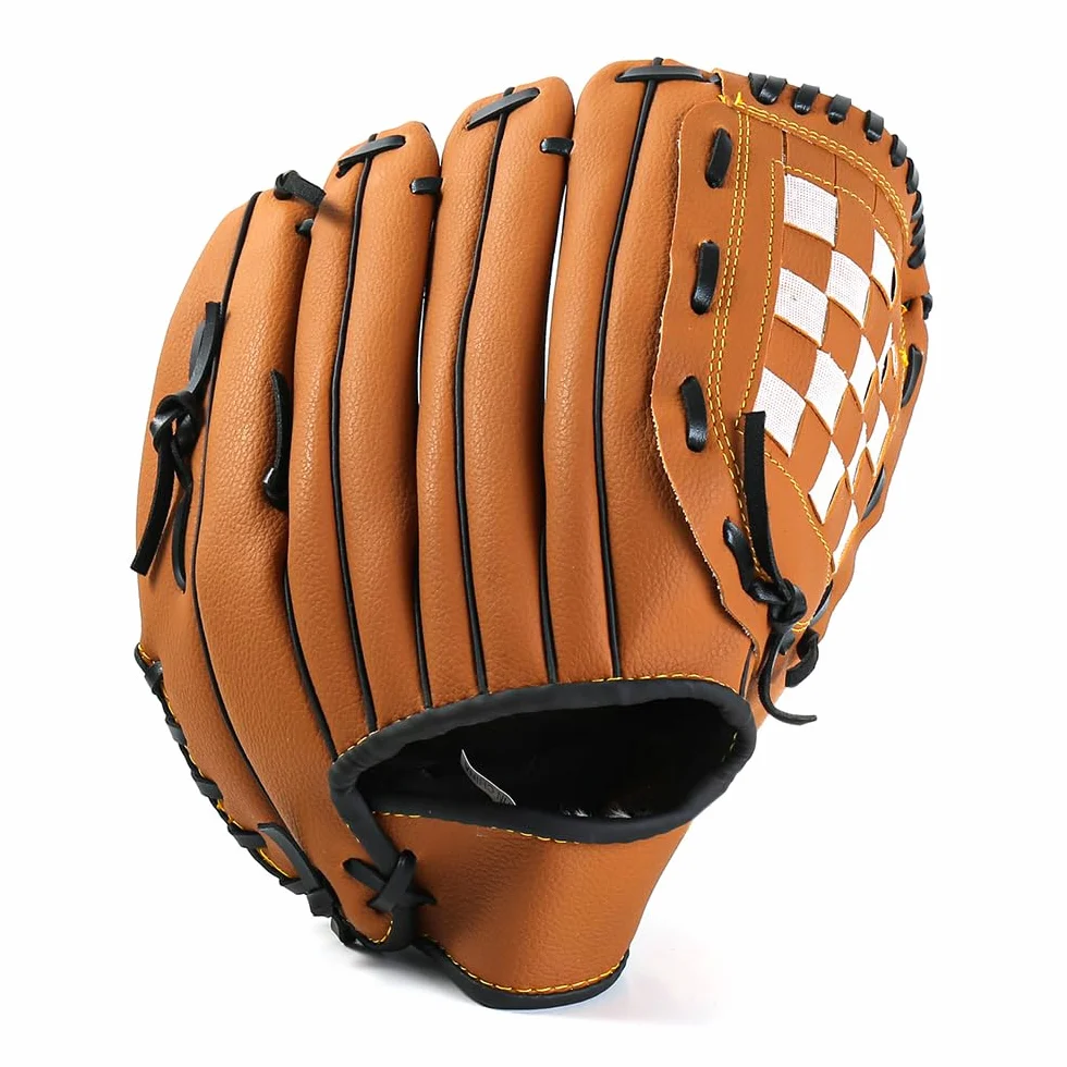Gant de Baseball POFET en Cuir PU 11,5 Pouces Gant de Frappeur Main Gauche pour Lancer Droit