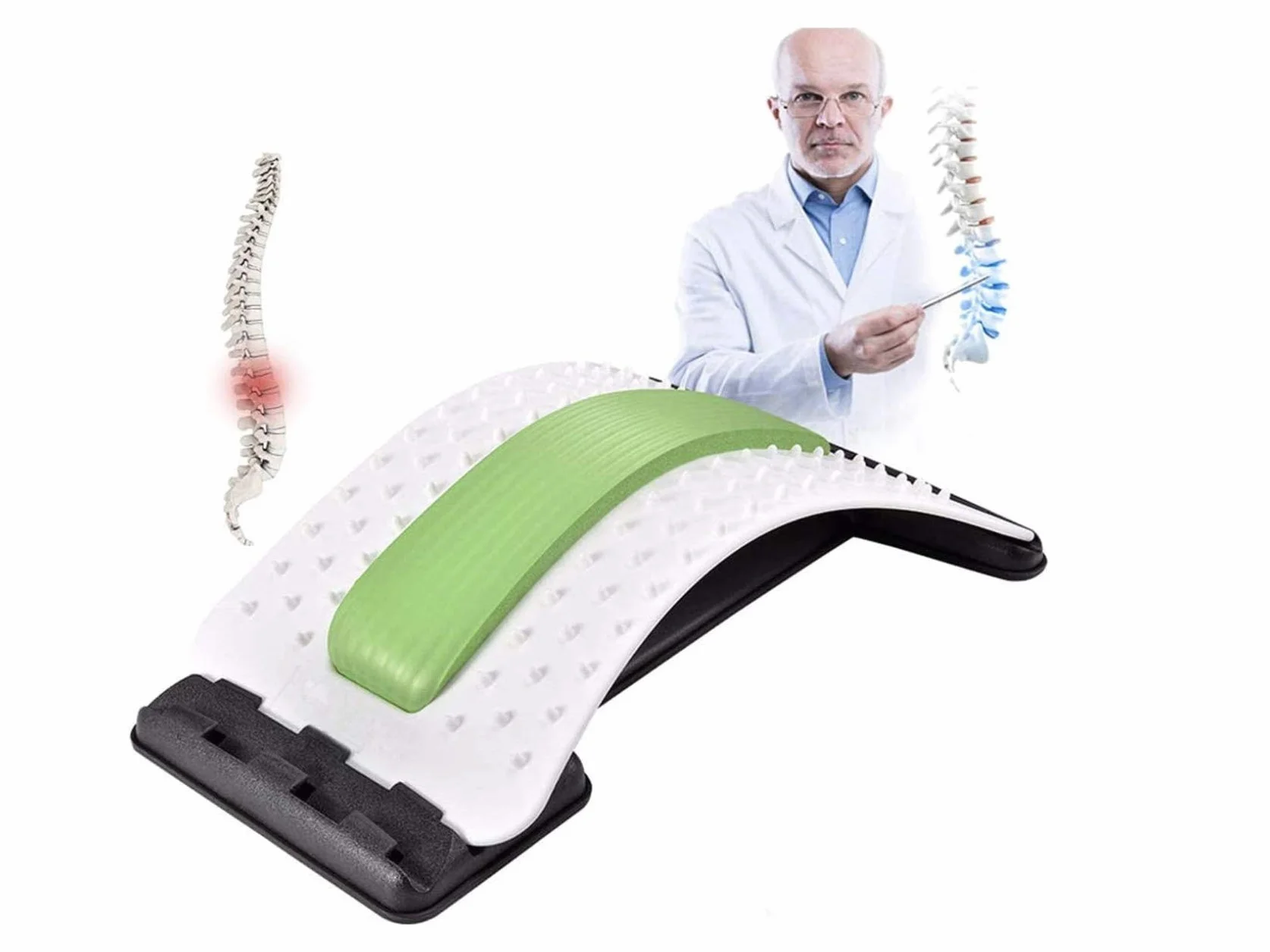 Étirement dorsal orthopédique à plusieurs niveaux avec doublure douce pour soulagement des douleurs dorsales