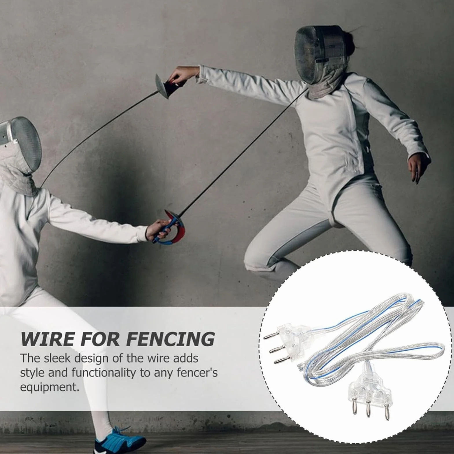 Cordon de main d'escrime, cordon de corps en acier inoxydable léger, accessoires flexibles pour sabre