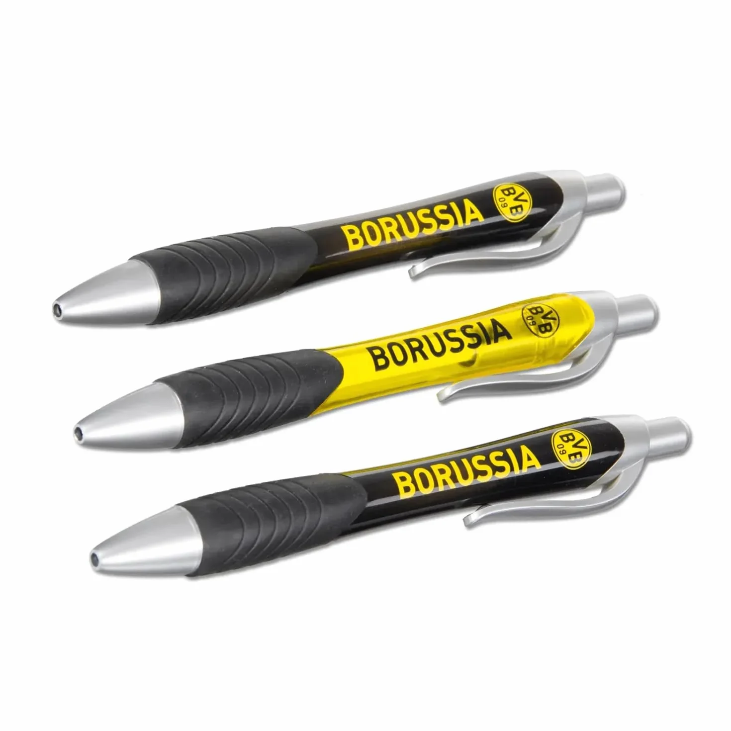 Borussia Dortmund Stylo à bille lot de 3 noir-jaune