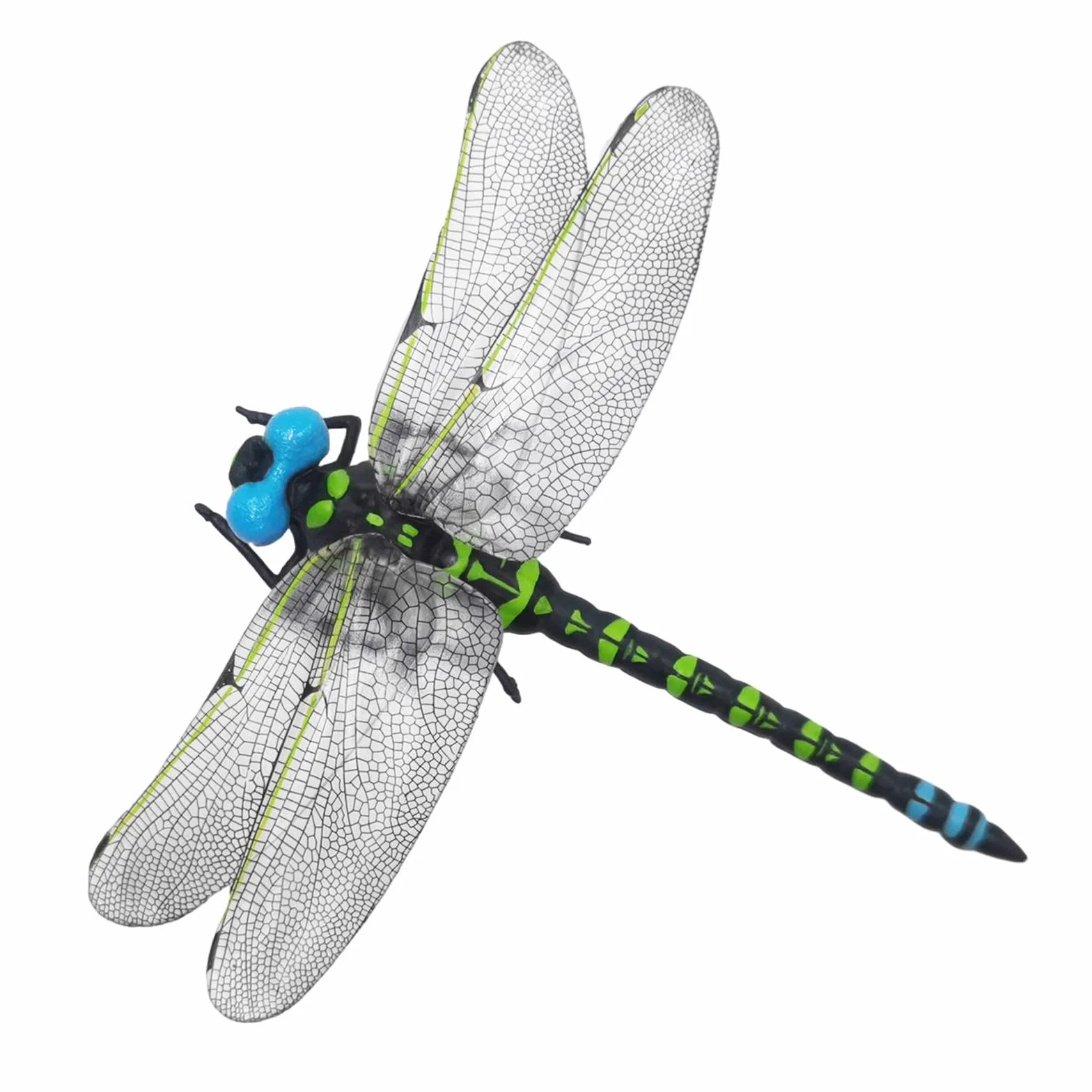 Perfeclan Simulation Libellule Figurine Réaliste avec Corde et Épingle Collection Ornement pour Maison