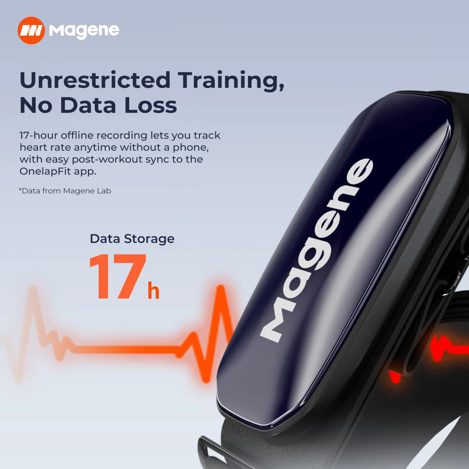 Magene H613 Capteur de Fréquence Cardiaque Bluetooth Ant+ IPX7