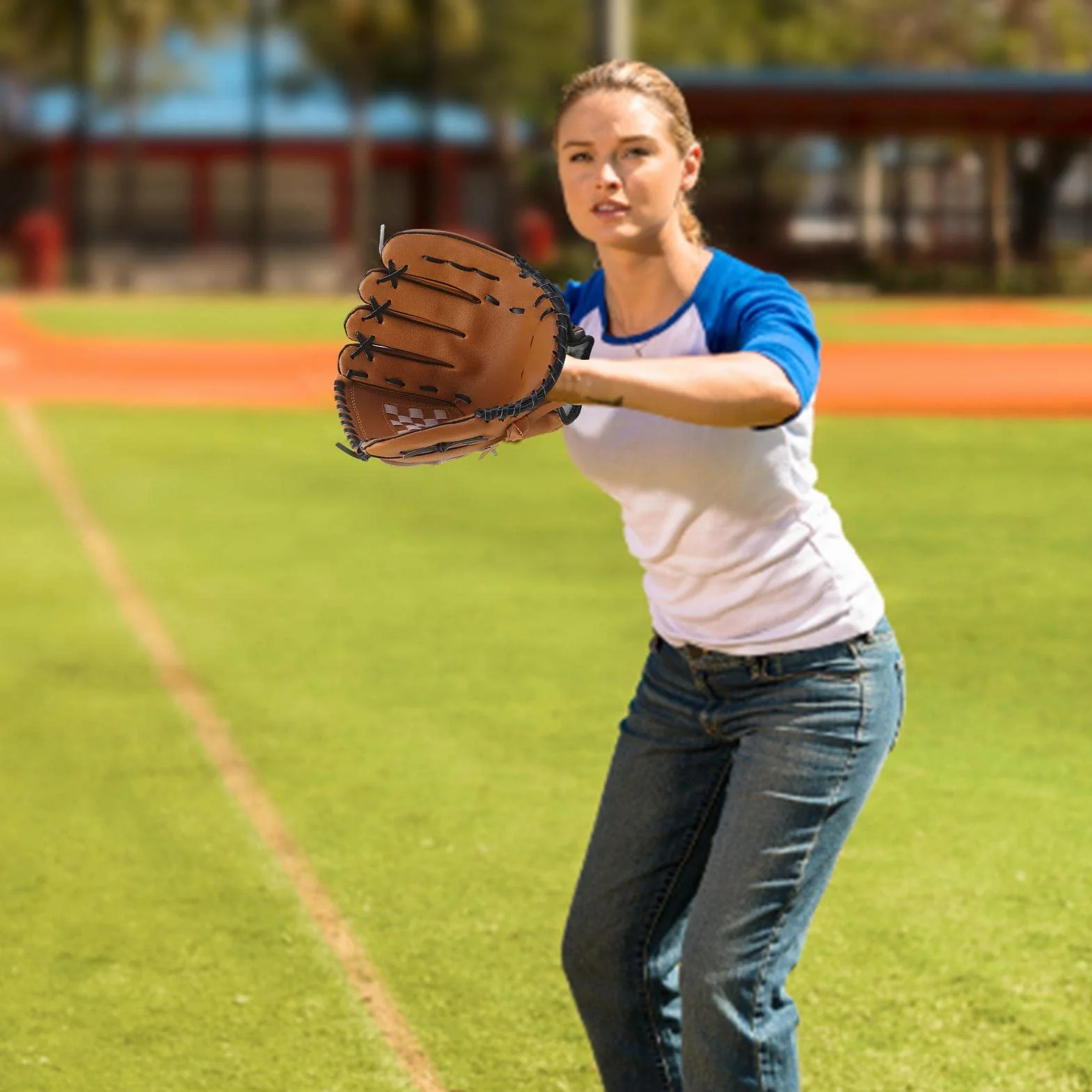 Gants de baseball et softball en cuir PU durables pour enfants et adultes S/M/L