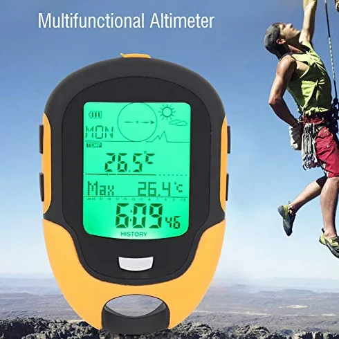 VBESTLIFE FR500 Altimètre Multifonctionnel Baromètre Thermomètre Boussole Hygromètre Escalade Plein Air
