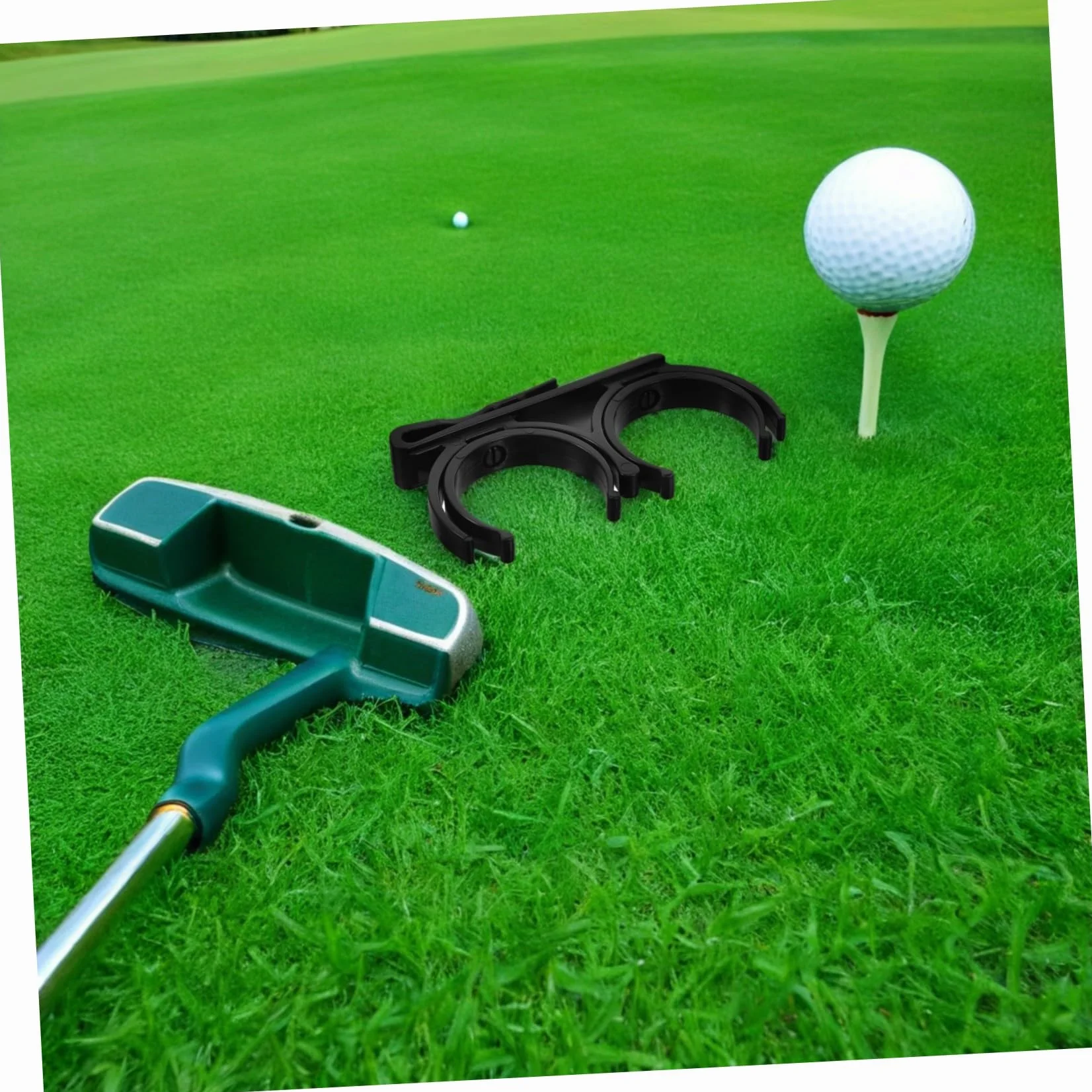 Porte-balles de Golf Rotatif Pliable en Plastique Noir Lot de 5 Clips Doubles