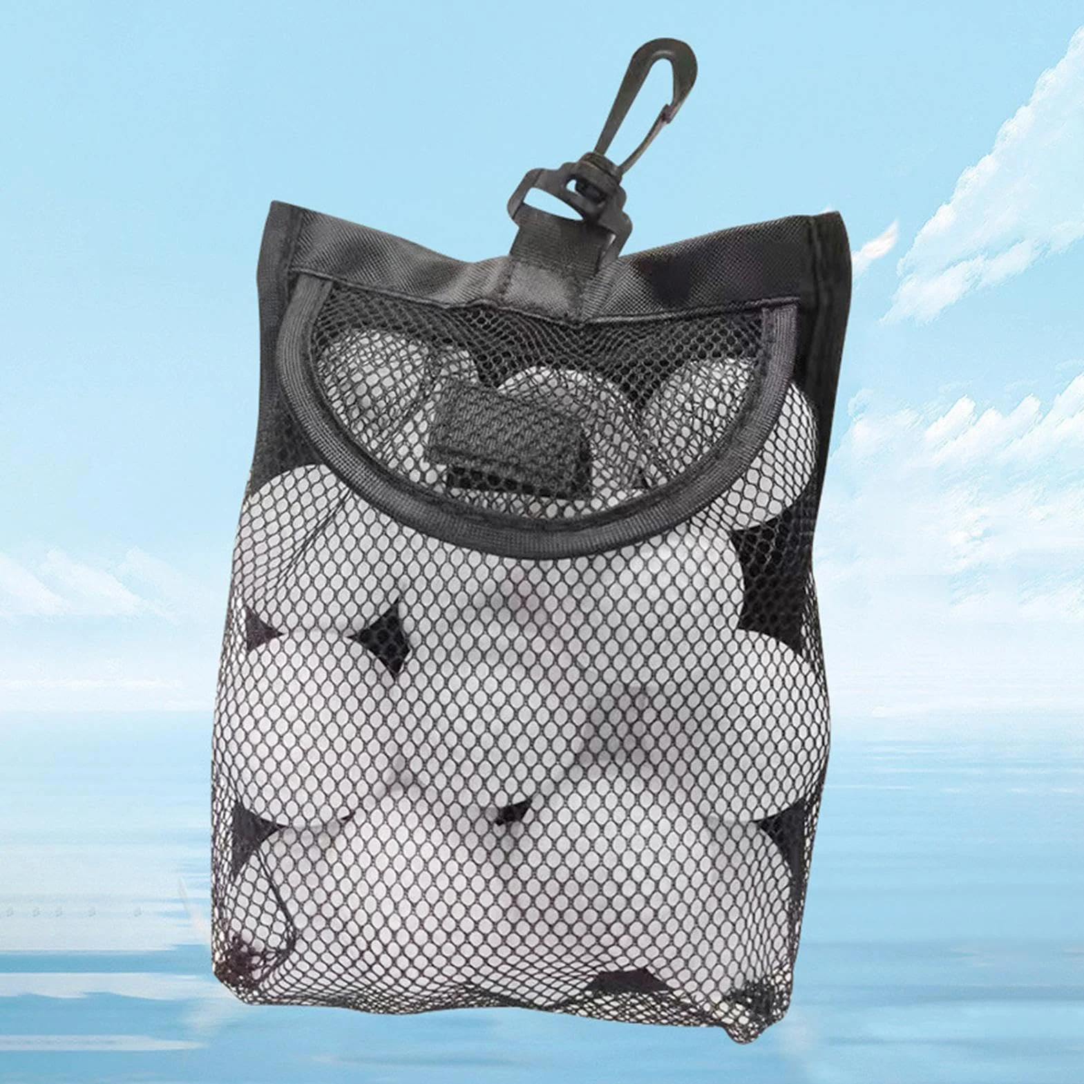 Sacs en maille de nylon pour balles de golf – Sac de rangement filet 18 balles