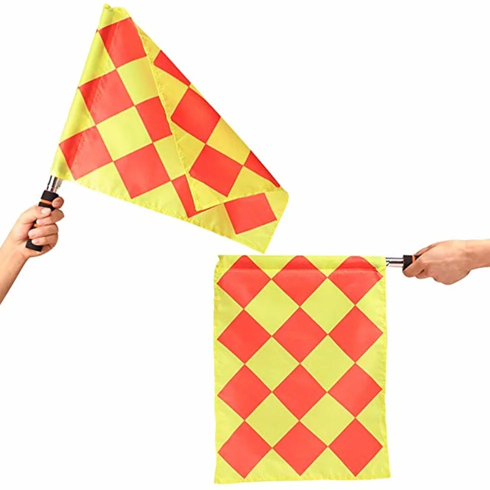 Drapeau de la Patrouille Drapeau de Corner Drapeau de Touche pour Arbitre de Football - 2 Pièces
