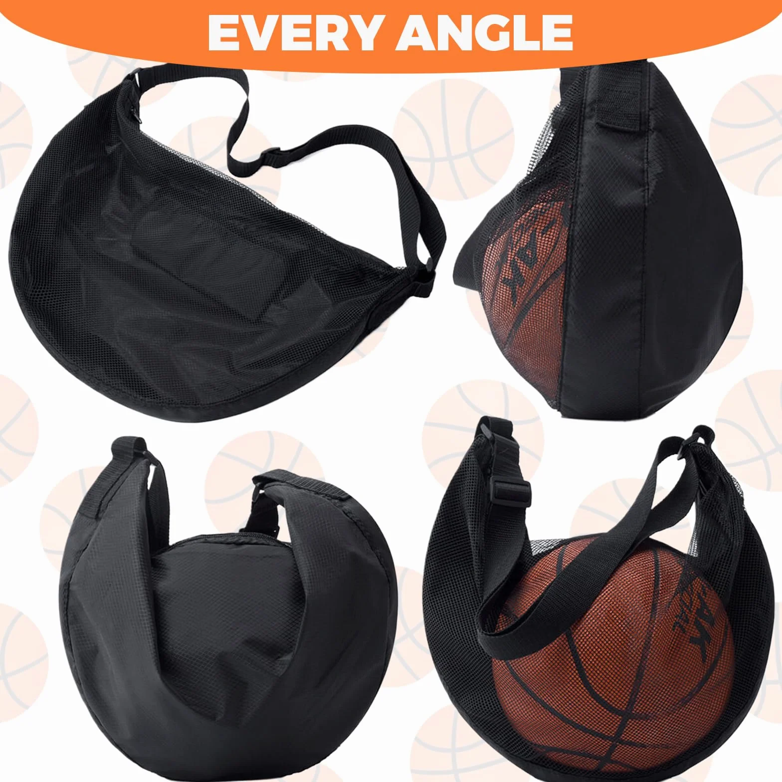 Sac à Dos de Basketball avec Poche Filet et Mousqueton