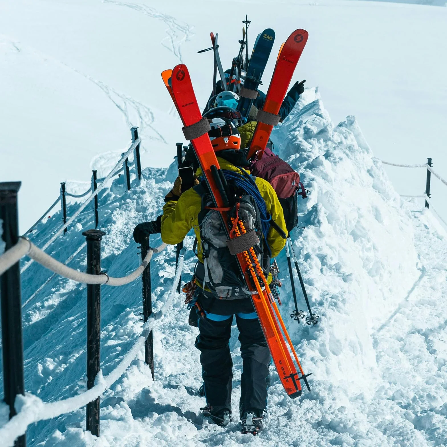Sangle de Ski Réglable Nylon, Attaches pour Snowboard, Alpinisme Plein Air