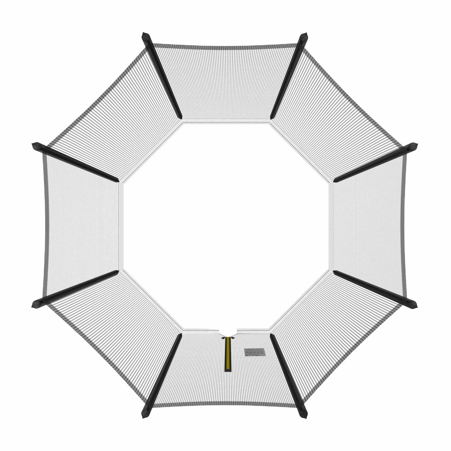 NONMON Filet de Trampoline Ø 244-423 cm, Filet de Sécurité Résistant aux UV avec Fermeture Éclair - Noir Bleu Vert Rose