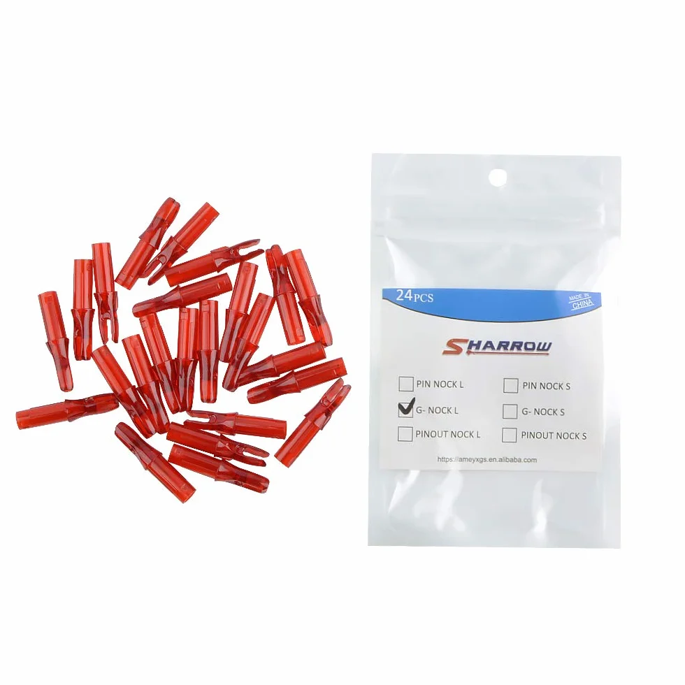 SHARROW Queue de Flèche Insérer Encoche pour Flèches ID 6.2mm Arbre de Flèche en Plastique pour Chasse
