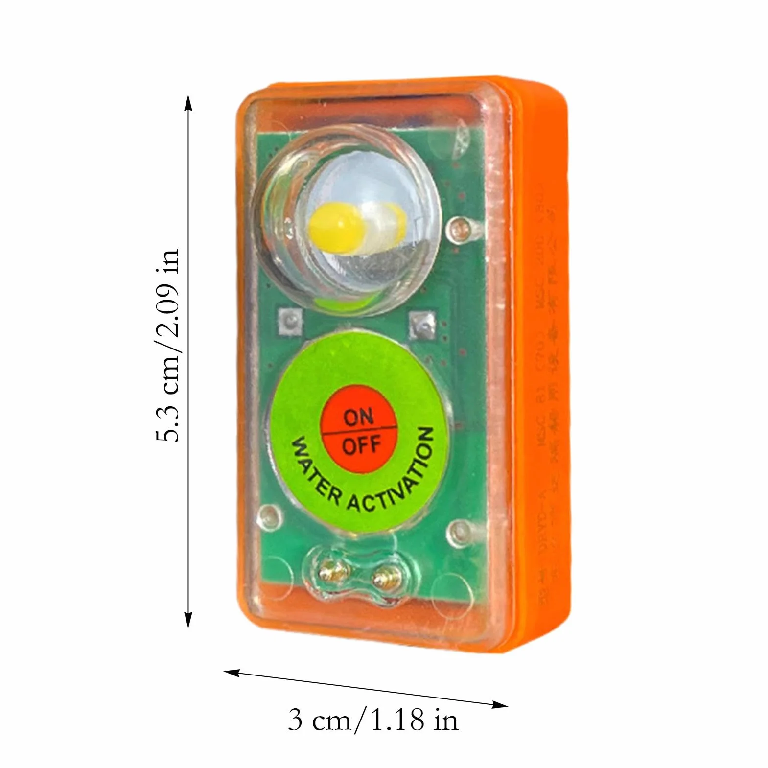 LETROBILES LED Lumière activée par l'eau - Locateur de survie automatique portable - Équipement de sauvetage à faisceau haute intensité, dispositif de sécurité maritime