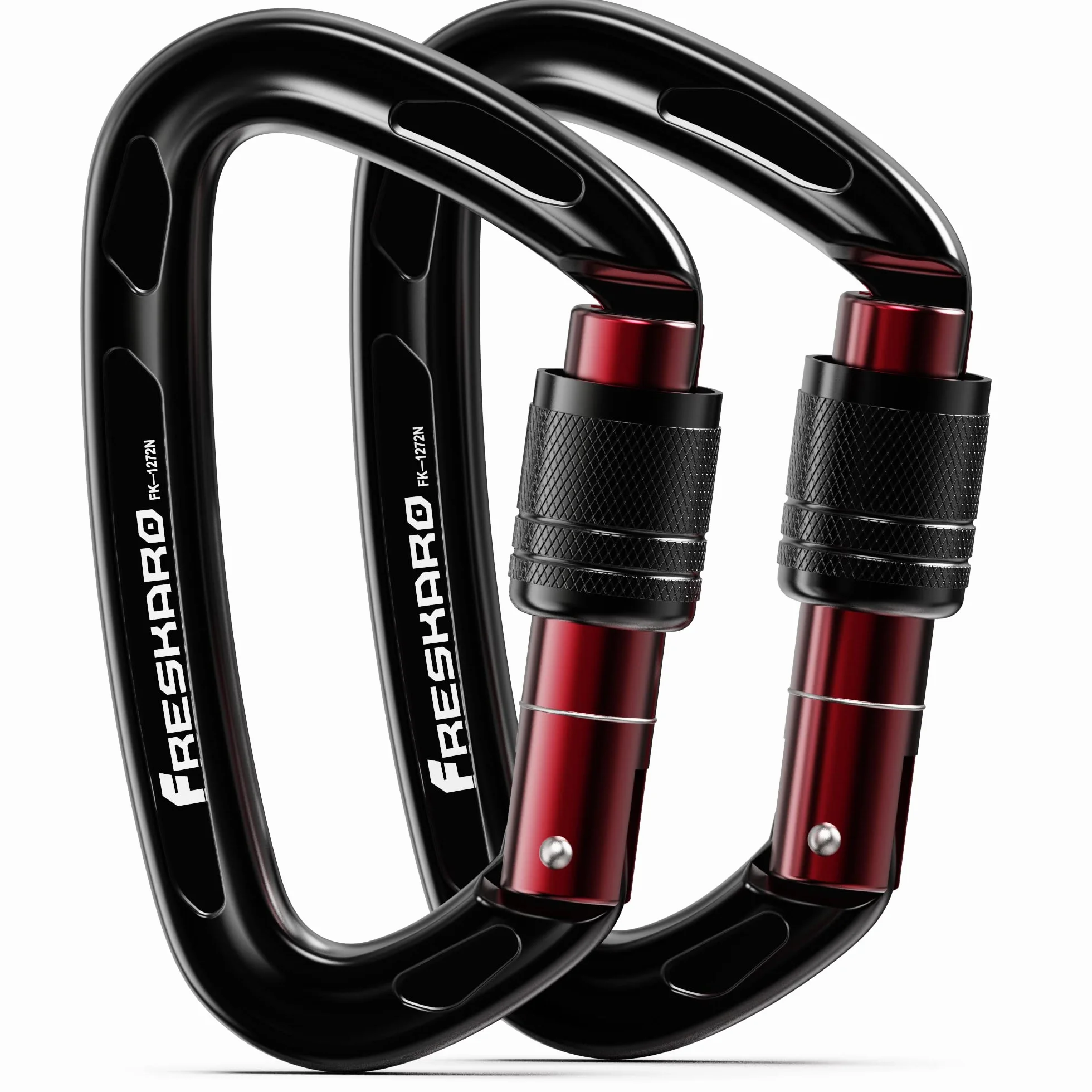 Mousqueton d’Escalade Aluminium 25kN 2550kg Double Verrouillage Torsadé CE UIAA