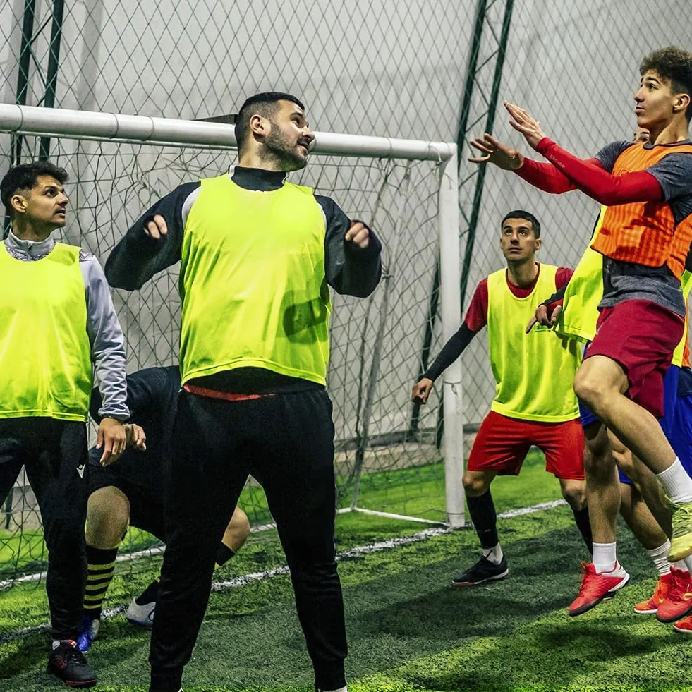 AUYAO Gilet d'entraînement de Football, Chasubles Sport, Maille Scrimmage Training Gilets, Respirant Dossard