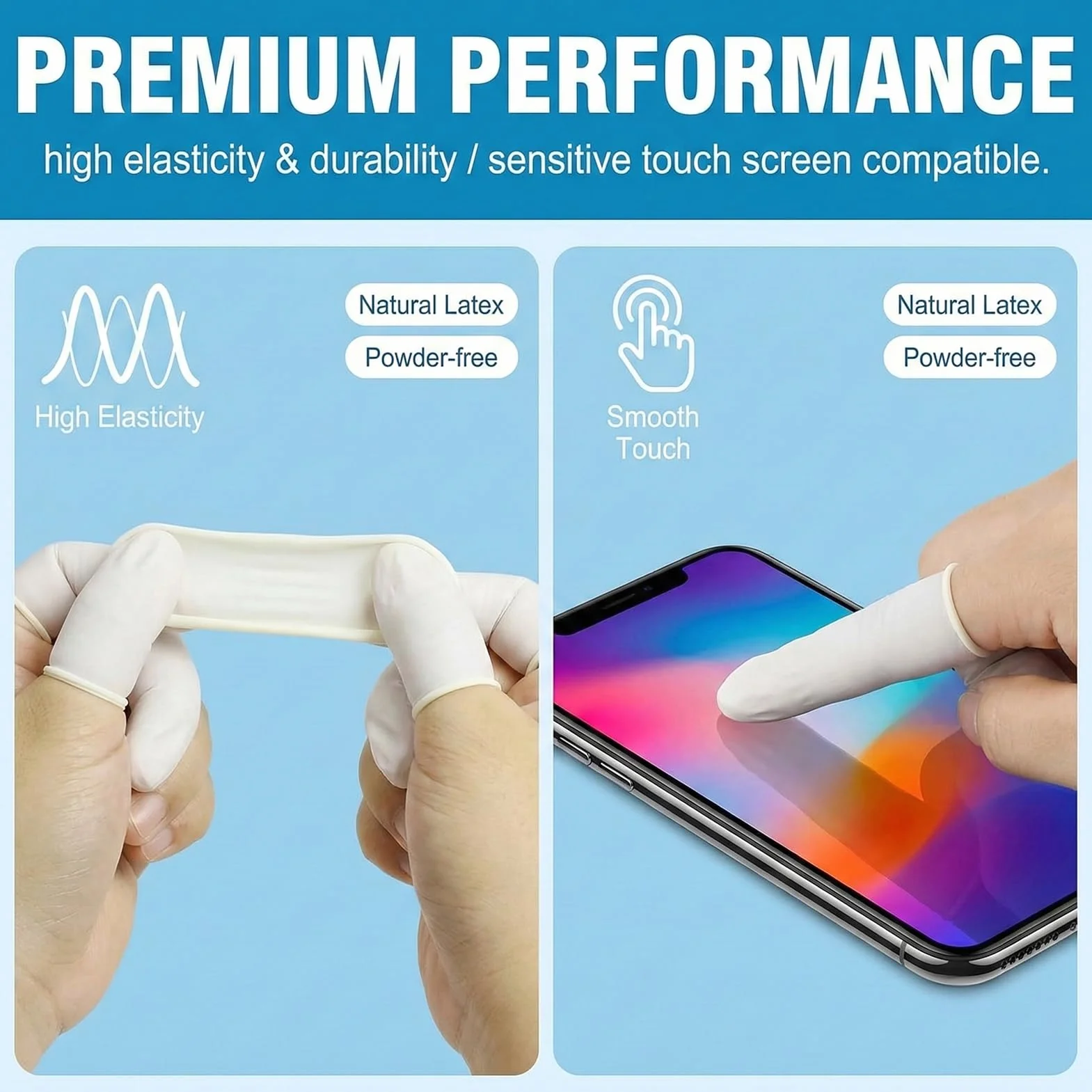 Doigtier Medical Silicone 100 pièces Protection Doigt Blessé Nail Art Loisirs Créatifs