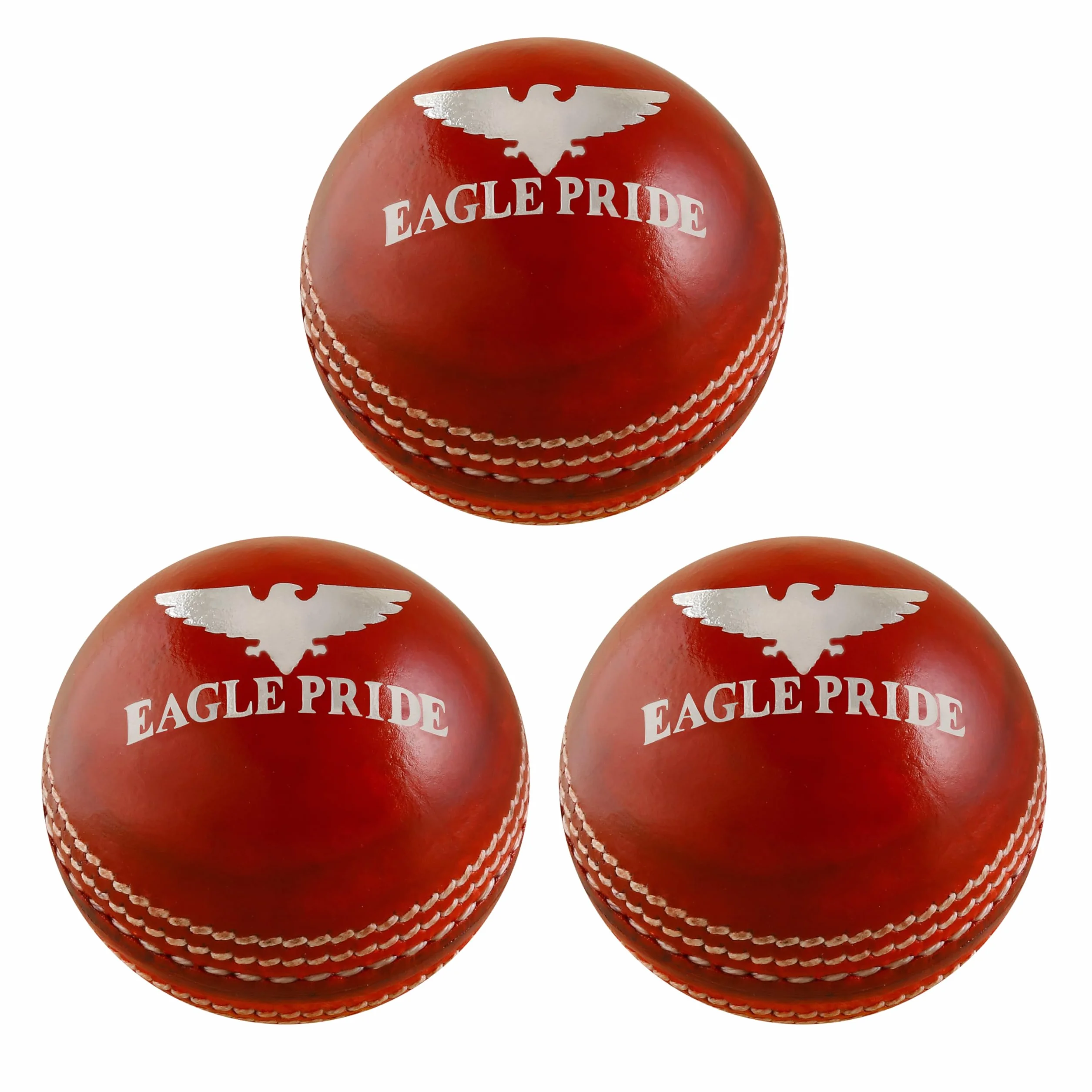 Balles de cricket rigides en cuir pour club, entraînement, matchs de test, jeux T20 cousus à la main, cuir tanné poli, balles de cricket County Cricket Crown Match Rouge, blanc (156 g)