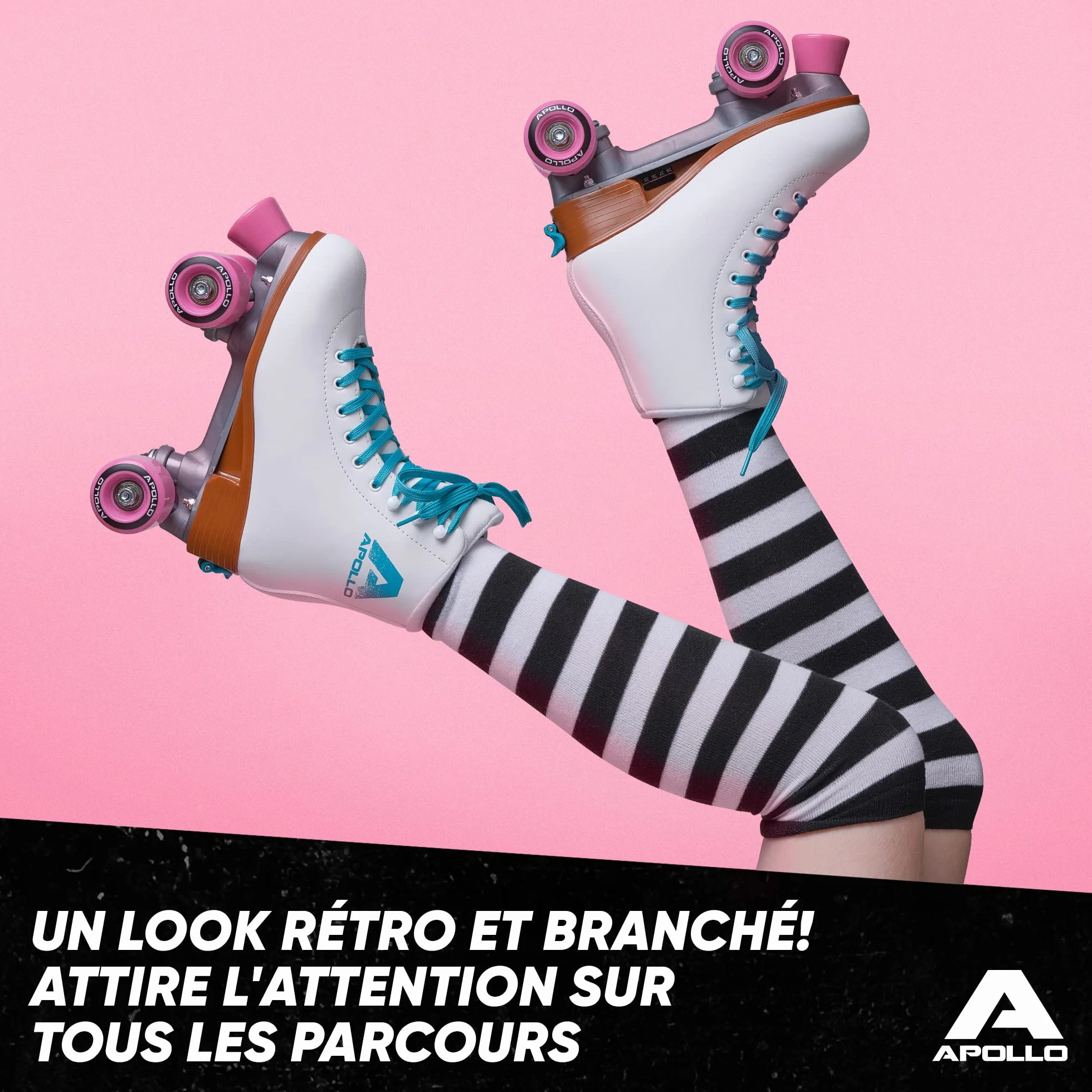 Apollo Patins à roulettes Fille Garçon 4 Roues 3 Tailles Réglables 31-42