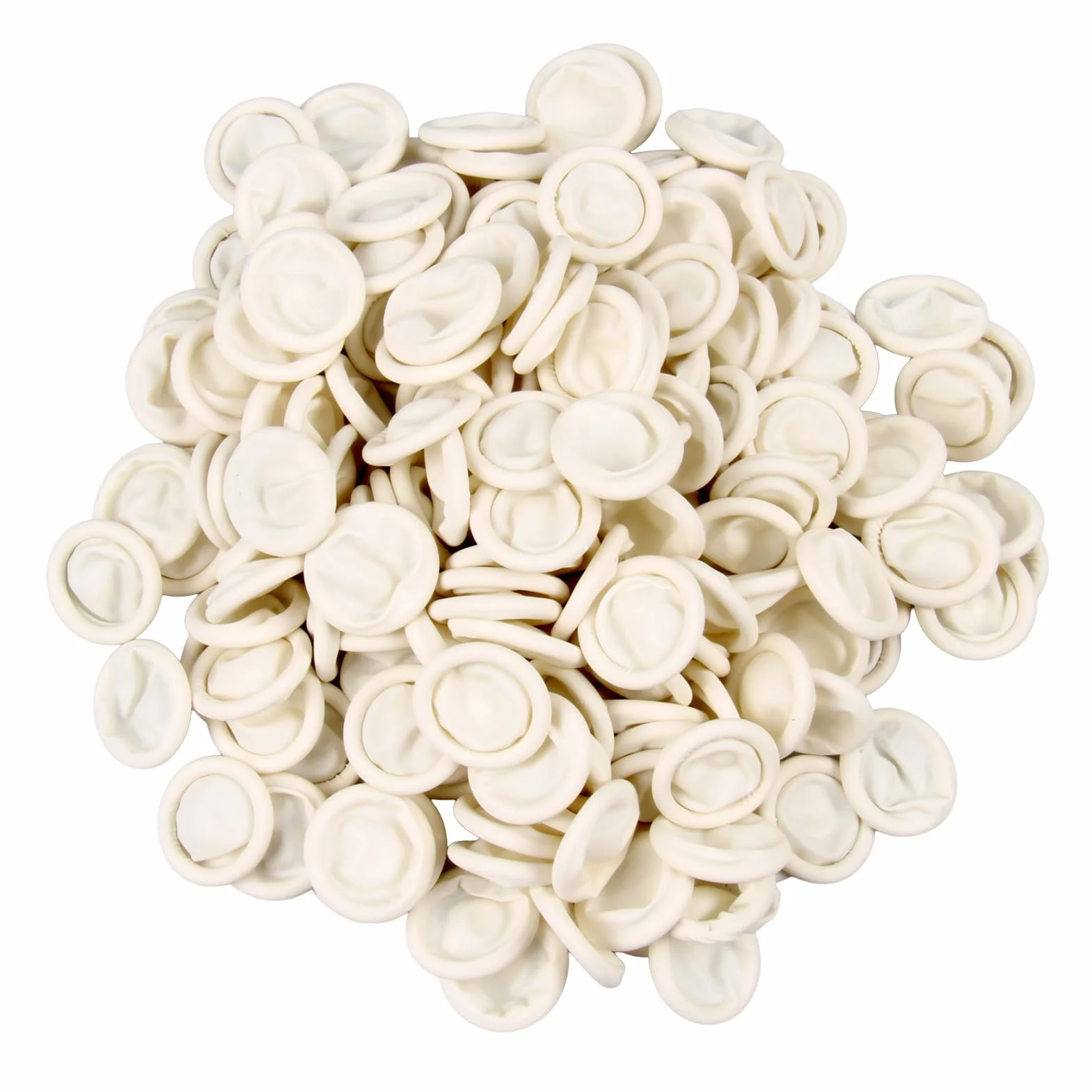 Doigtiers en Latex 200pcs, Doigts de Protection Imperméables pour Tatouage, Doigt Blessé, Nail Art, Anti-statique (Blanc)