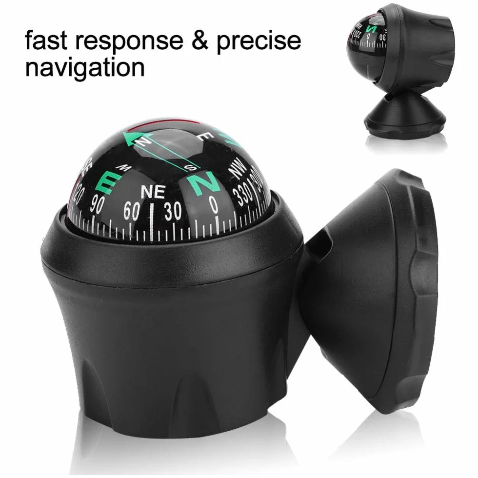 Boussole Marine Électronique avec Vision Nocturne Réglable - Compas de Navigation pour Voiture et Bateau