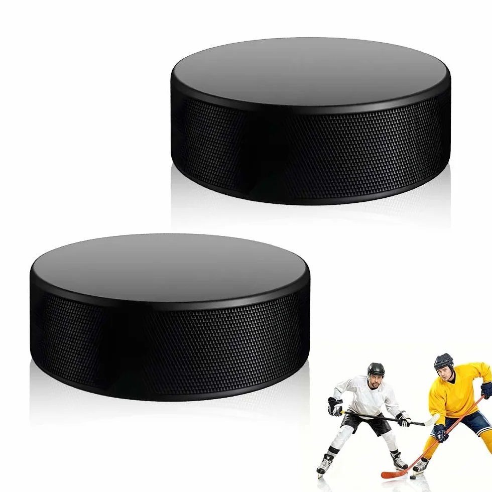 Pucks de Hockey de Pratique 75 mm x 25 mm en Caoutchouc pour Entraînement Intérieur et Extérieur