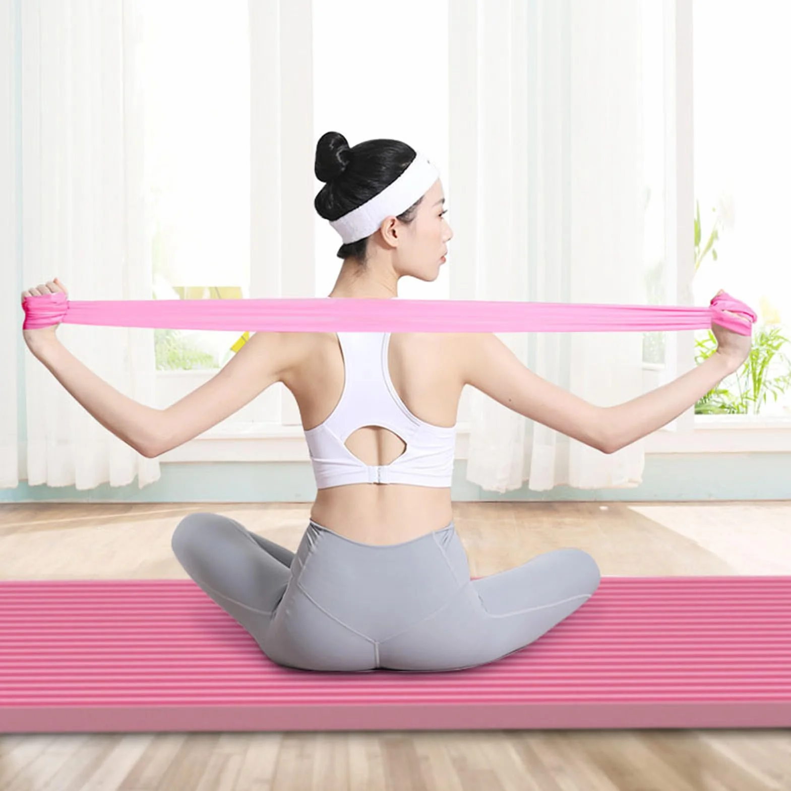 Ensemble Pilates Yoga 5 Pièces Kit Pilates Maison Accessoires Gymnastique Portables