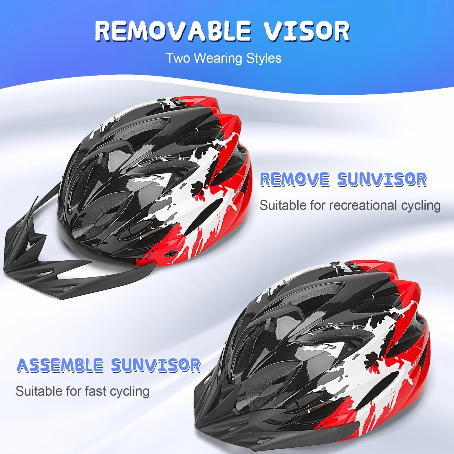 Casque Vélo Enfant Filles Garçons 3-14 Ans Réglable 50-58 cm Cyclisme Roller Skateboard Scooter