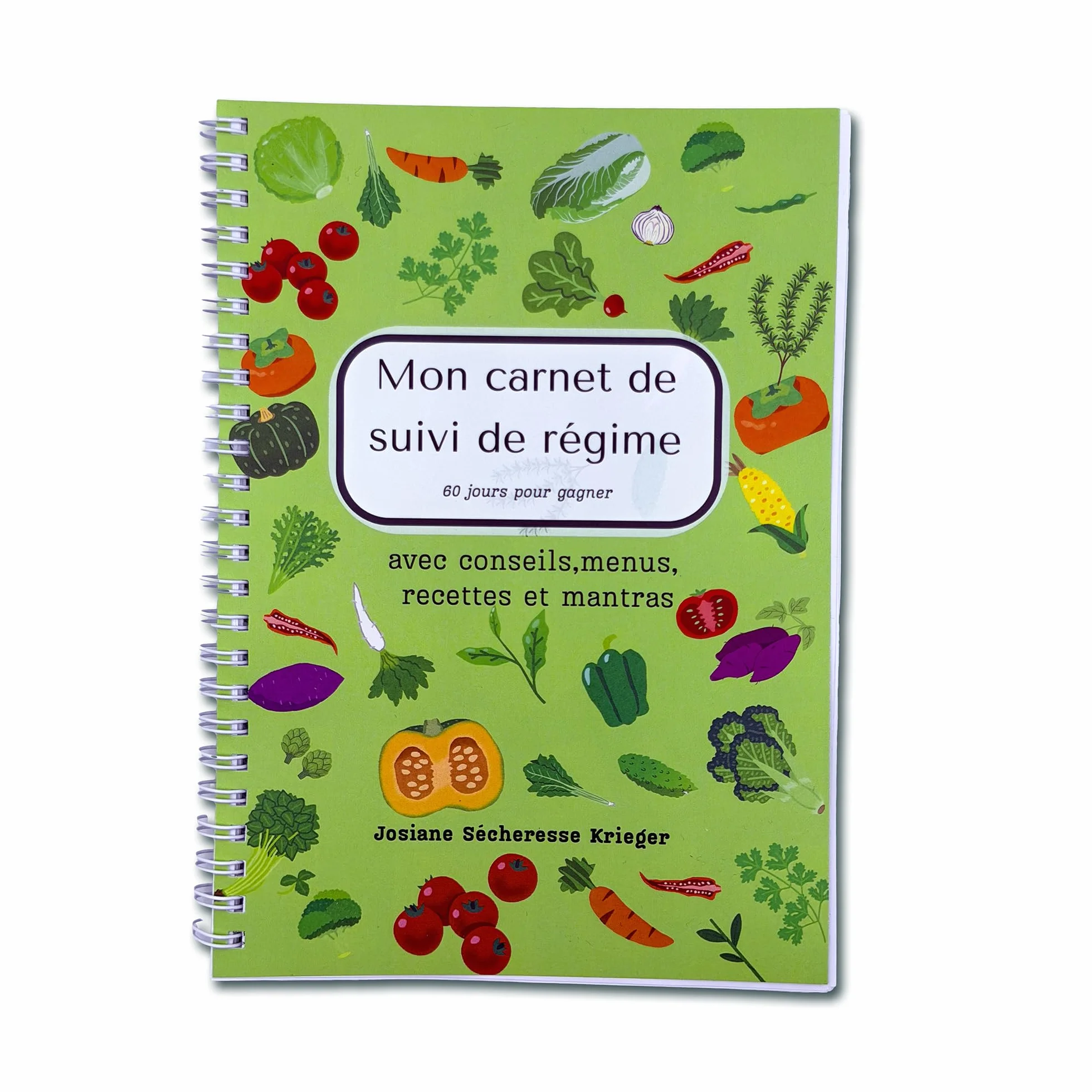 Carnet minceur 8 semaines – Journal alimentaire avec suivi, menus, recettes