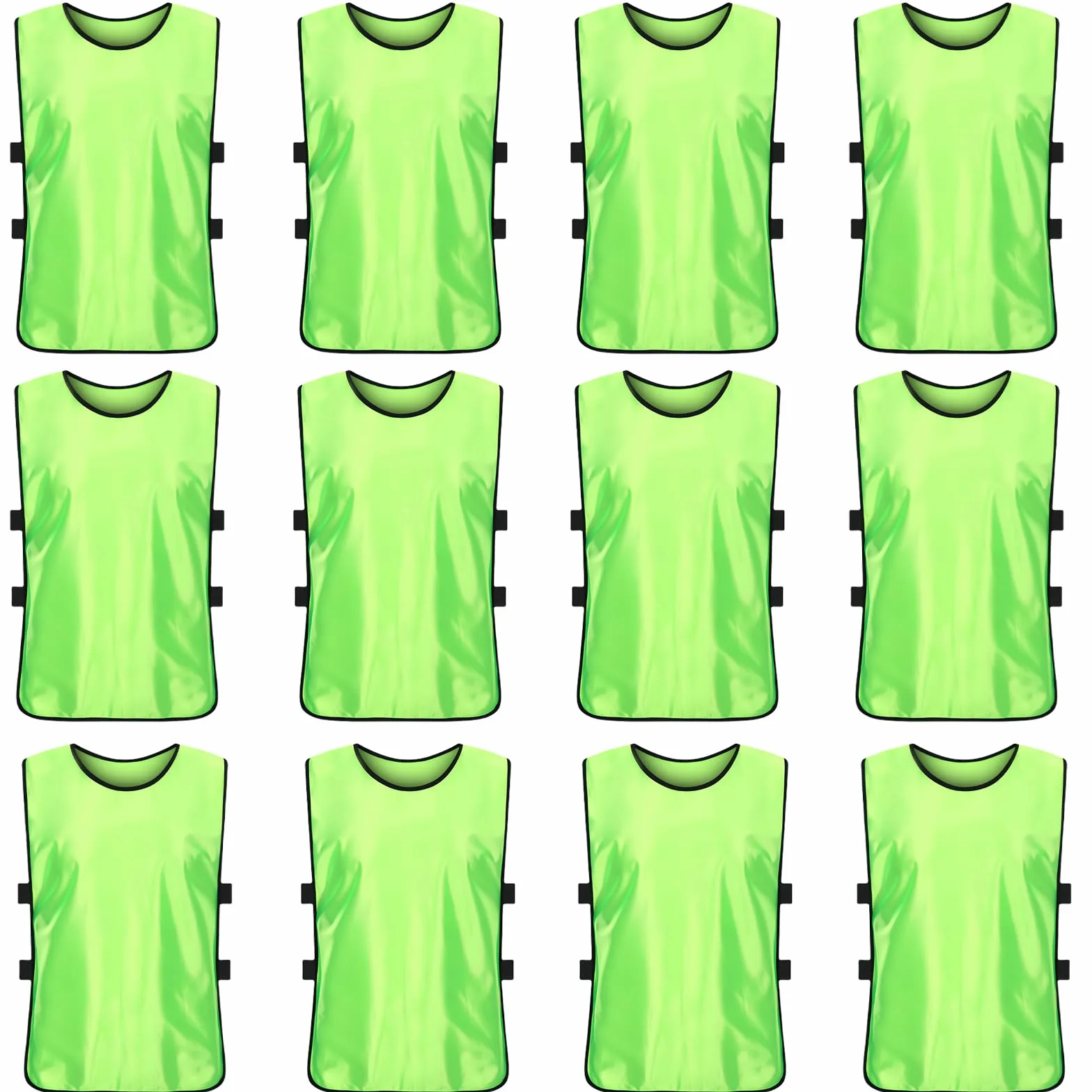 GOMETY Lot de 12 maillots de sport football unisexe 70 x 47 cm réglage hauteur 175-200 cm