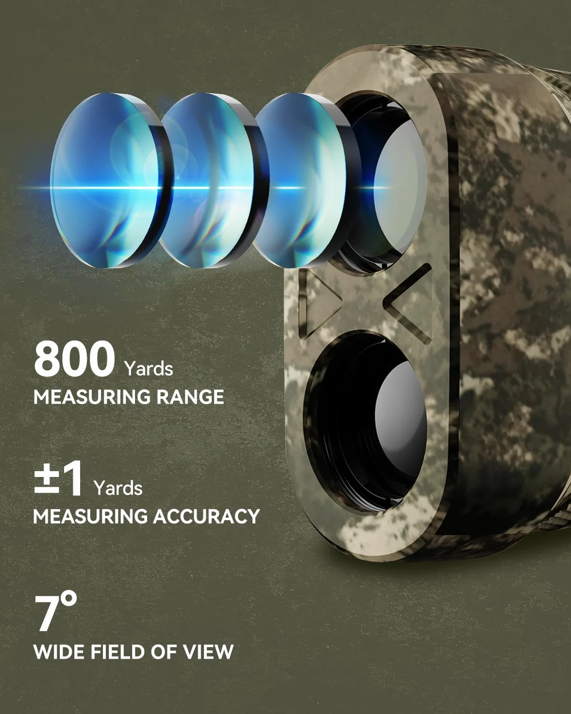 MiLESEEY Télémètre Laser 800 m ±0,5 m avec Compensation d'angle et Mesure de la Distance Horizontale