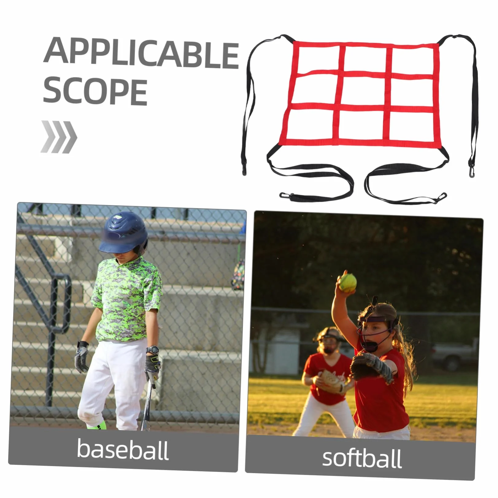 YARNOW Filet Cible de Frappe Ajustable en Polyester pour Baseball et Softball