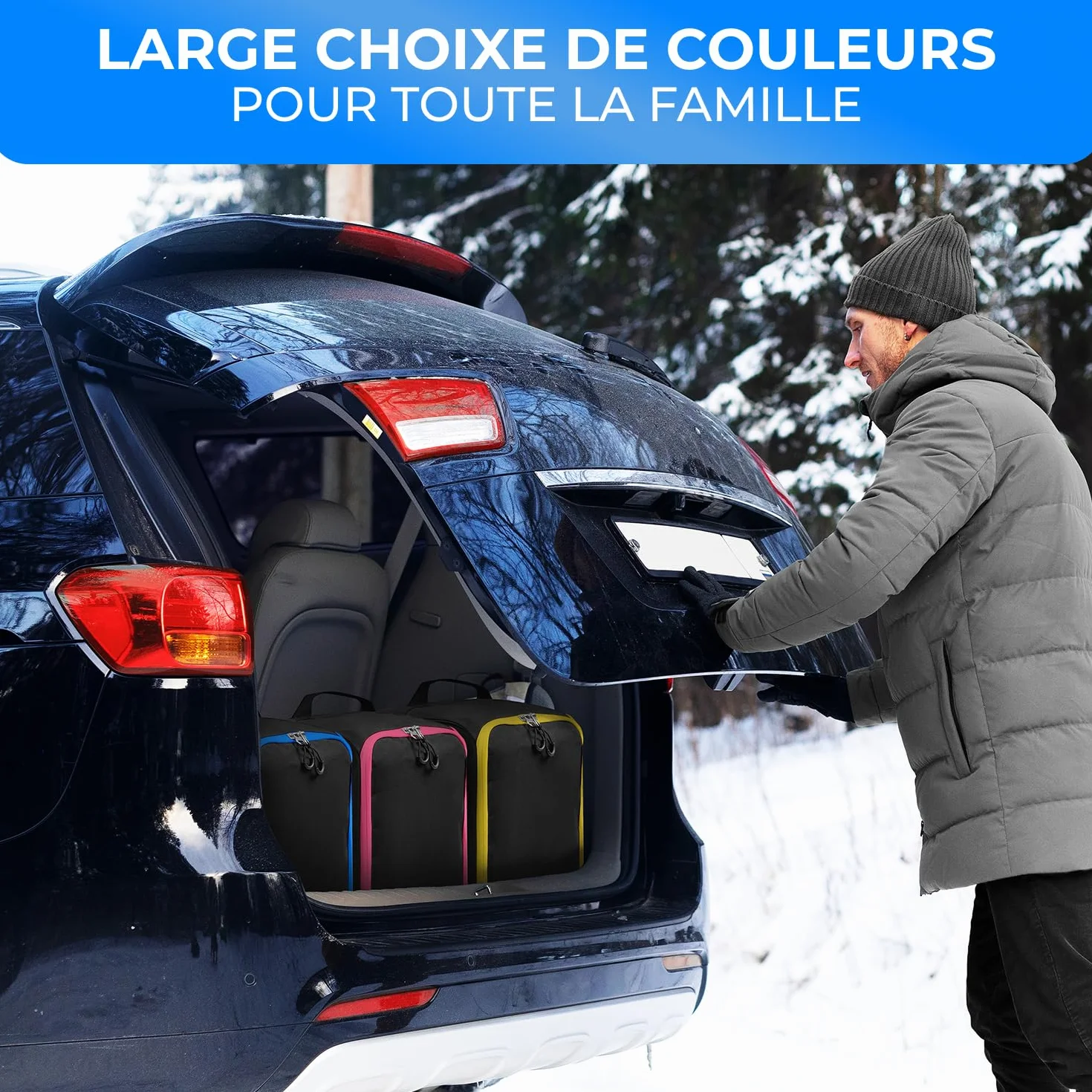 STYNGARD Set Double Sac de Ski pour 2 Paires de Skis 140-200 cm avec Sac à Chaussures de Ski et Compartiment Casque 54 L Modèle Salzburg