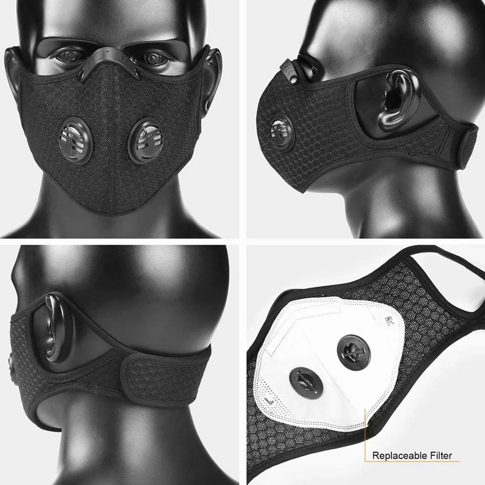 Masques Cyclisme du Sport Vélo Moto avec Charbon Actif
