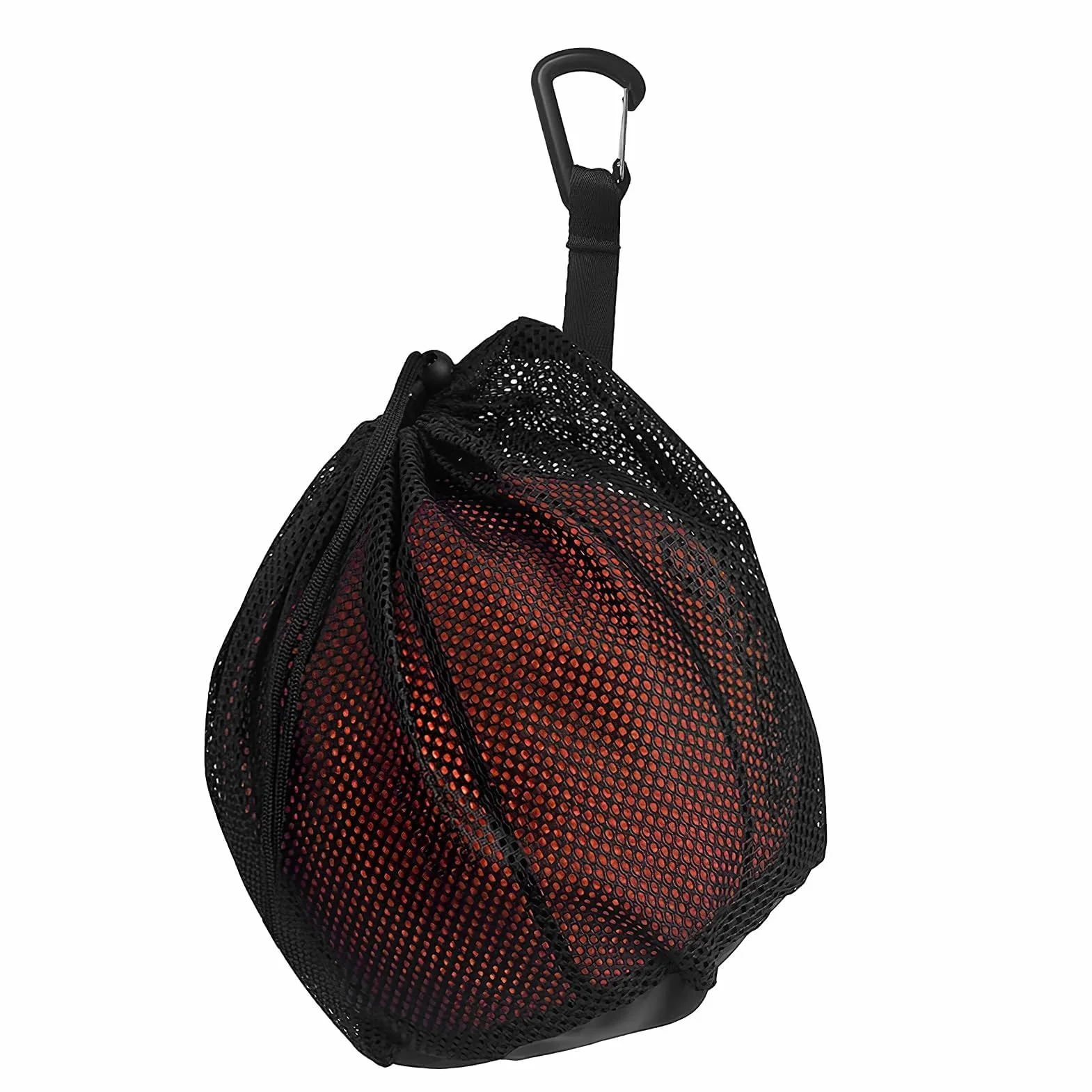 Sac à Ballon Portable avec Filet pour Basket-Ball, Football, Volleyball - Gris