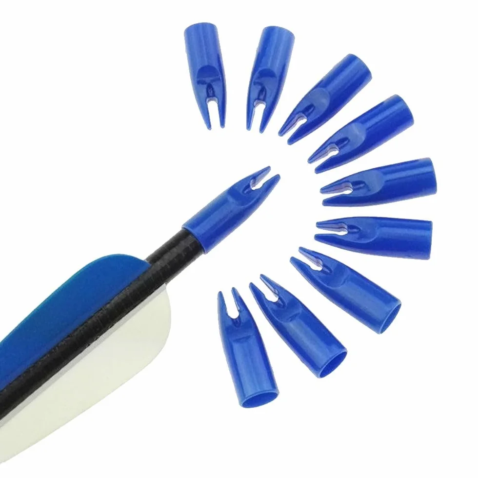 60 Pcs Flèches de Tir à l'arc Nock Remplacement pour ID 8 mm Shaft Plastic Cams DIY