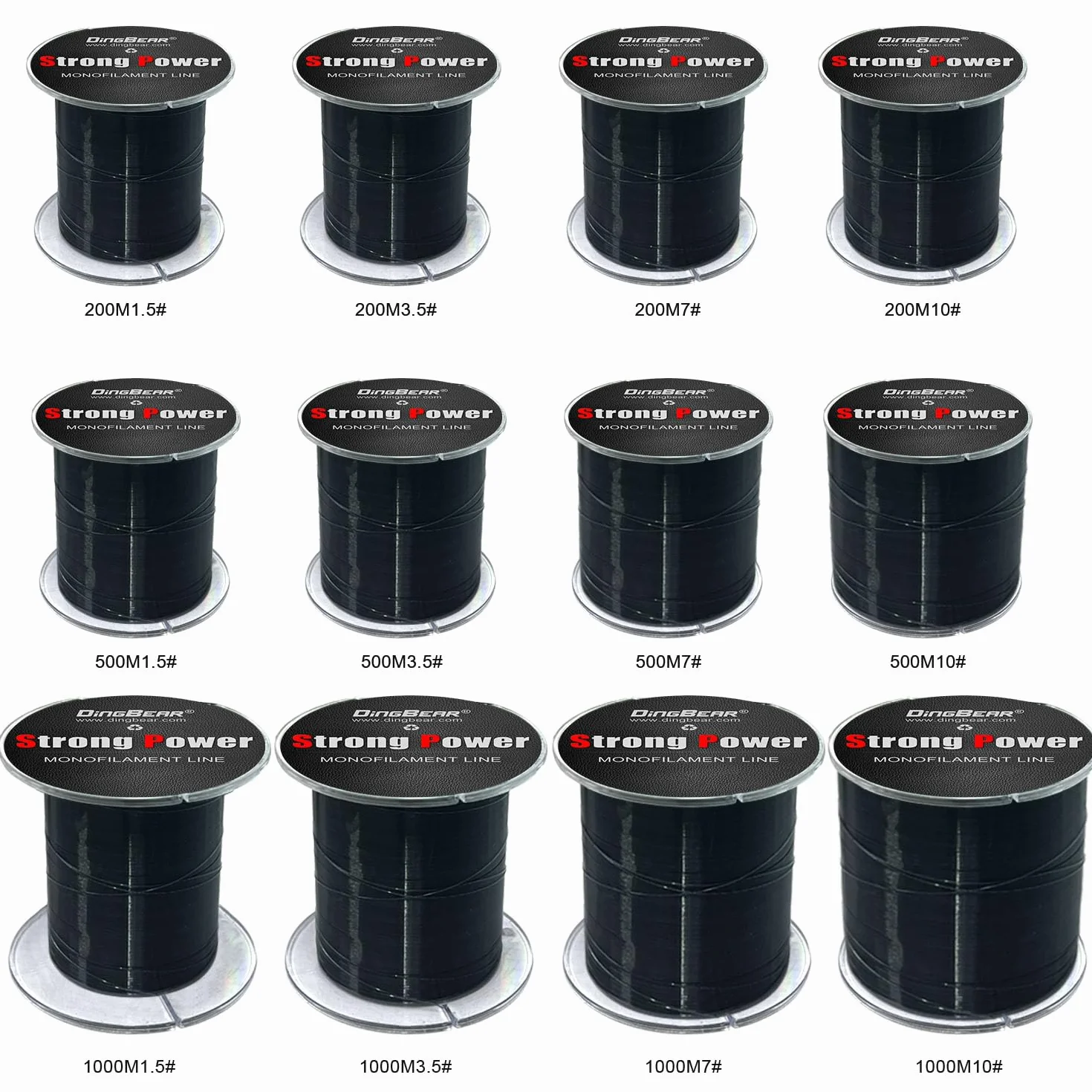 Ligne de Pêche en Nylon Monofilament 200/500/1000M 5-35lb 4 Couleurs