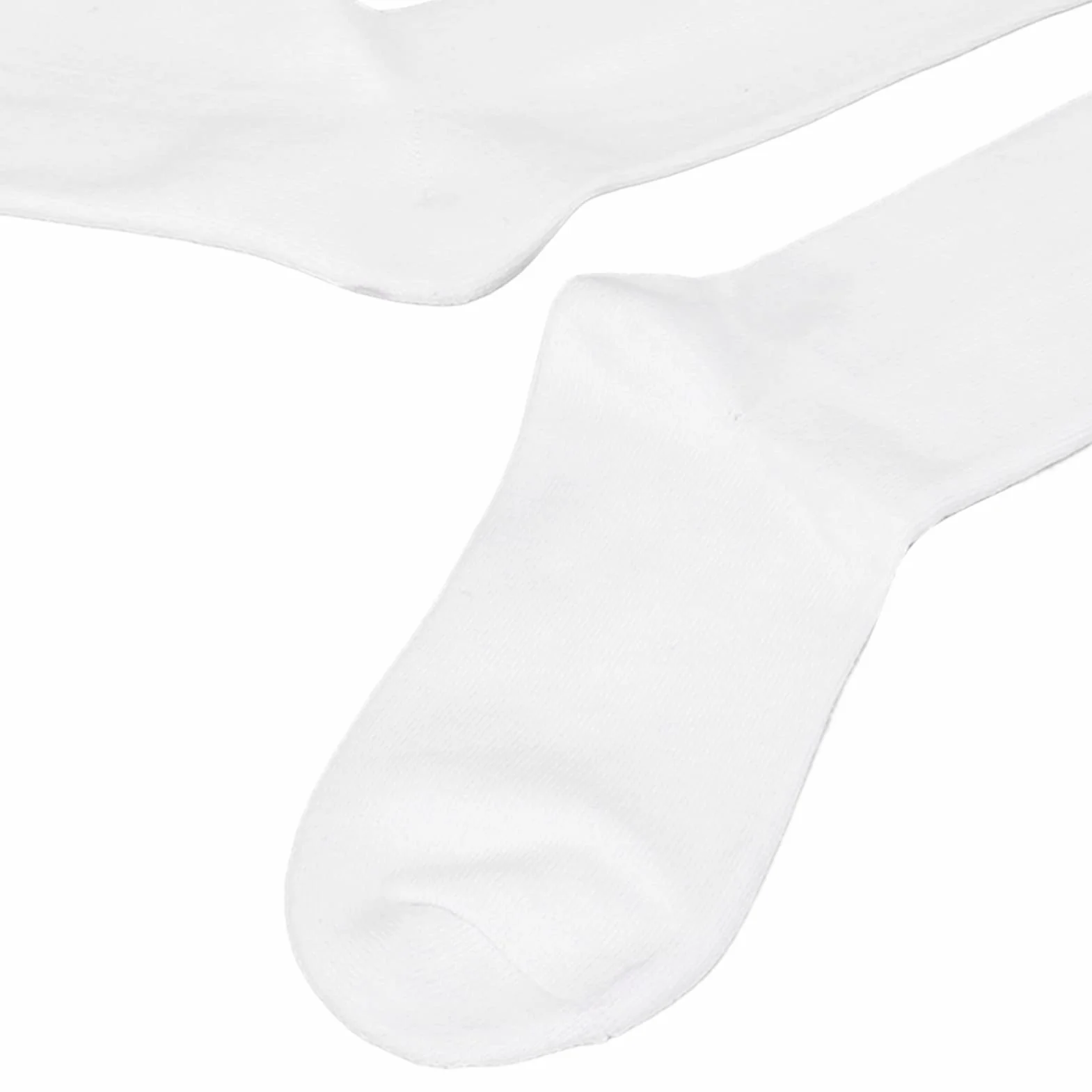 Chaussettes d'Escrime épaissies en Coton Unisexe pour Épée Sabre et Fleuret Blanc