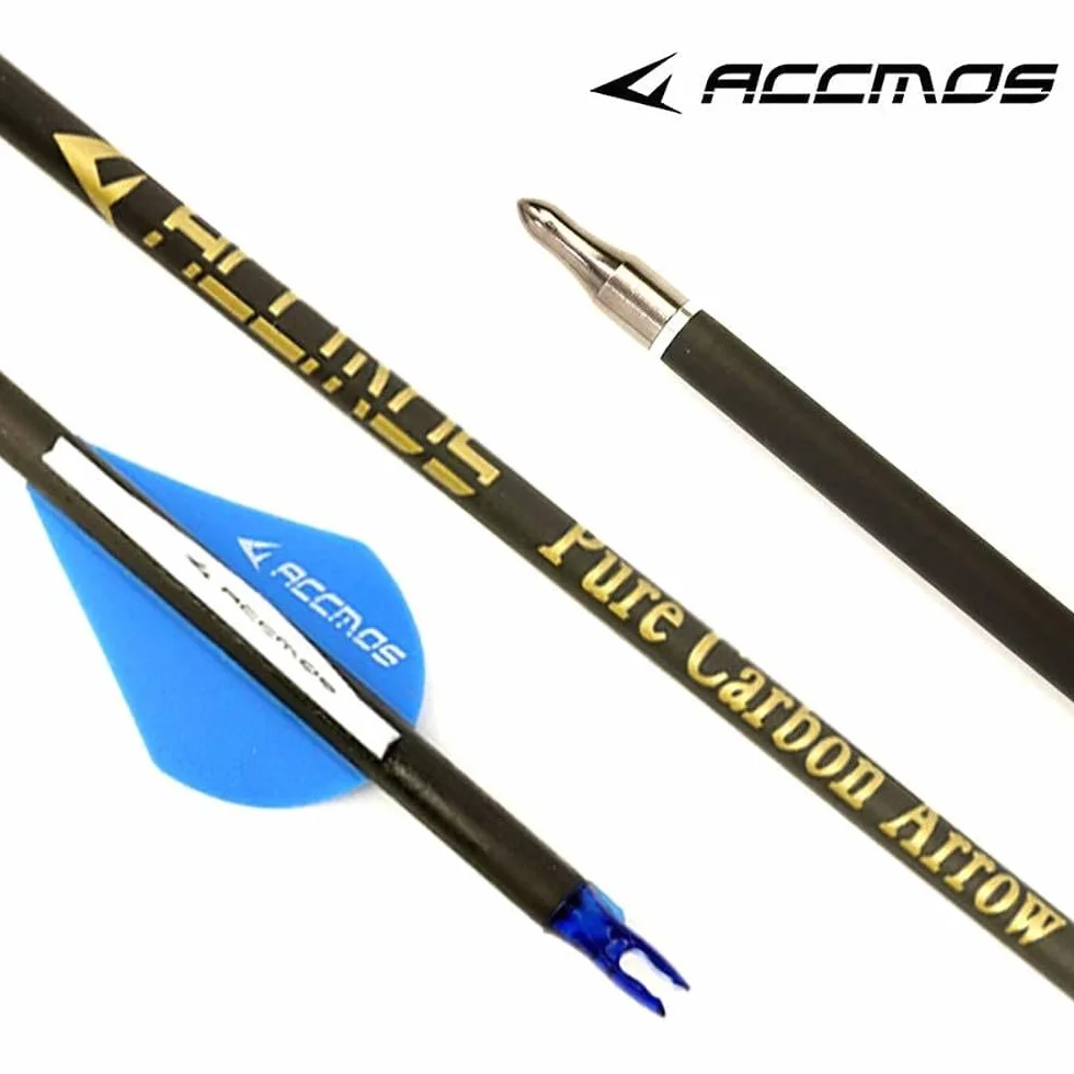 Flèches Carbone 28 Pouces 400 Spine 12pcs Bleu Tir à l’Arc Cible Chasse Arc à Poulies Recurve